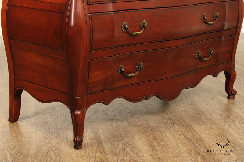 Widdicomb Vintage French Louis XV Style Cherry Bombe Chest Of Drawers