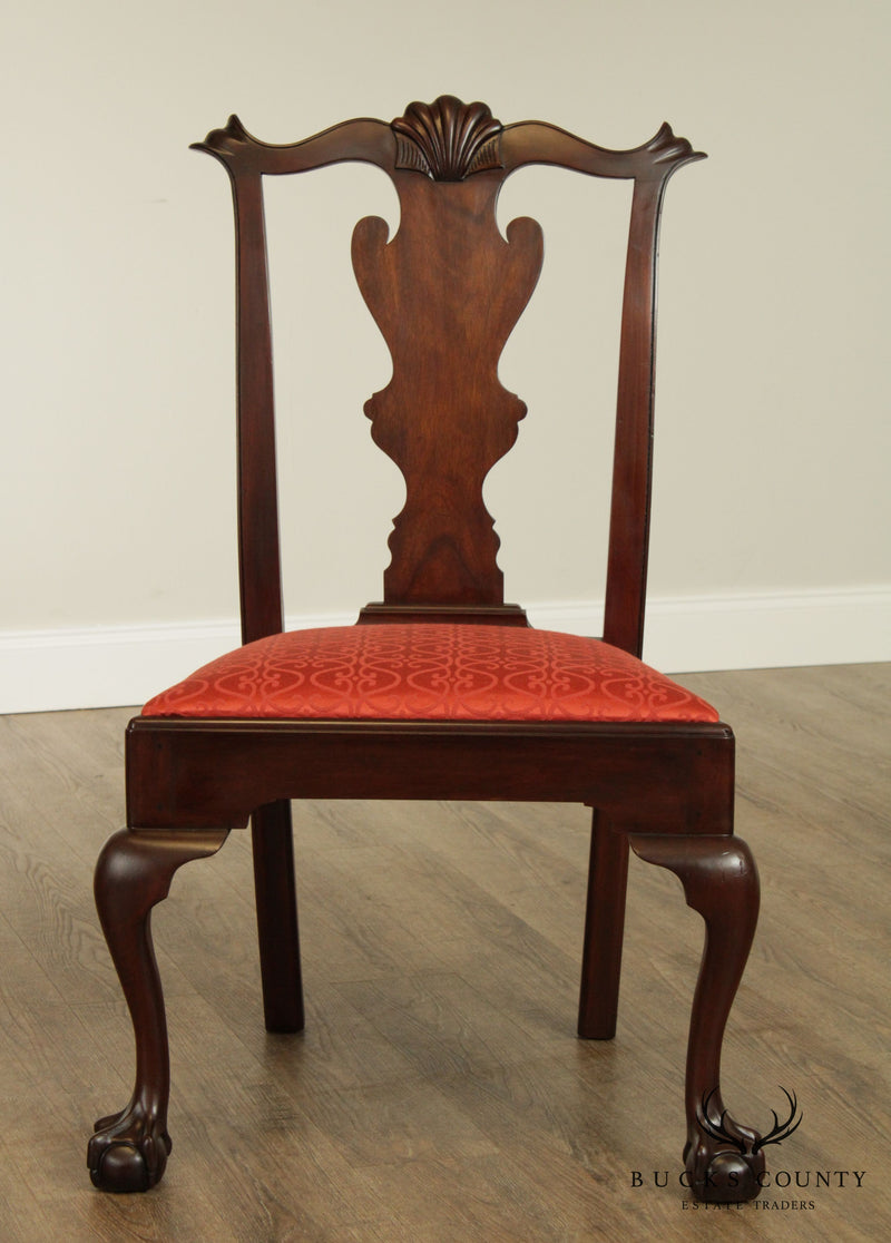 Henkel Harris Chippendale Style Mahogany Ball and Claw Side Dining Chair