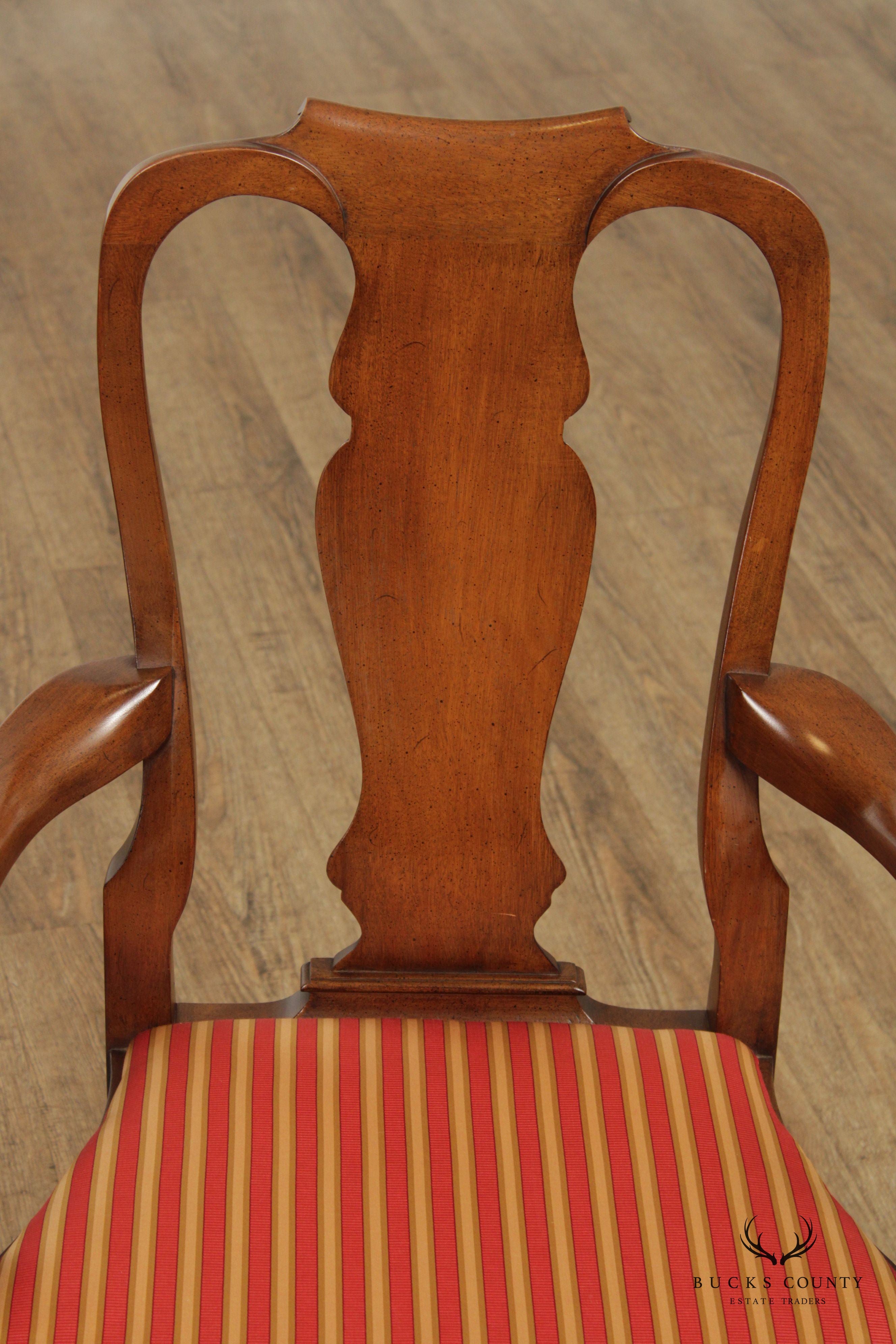 Queen Anne Style Set of Four Mahogany Dining Chairs