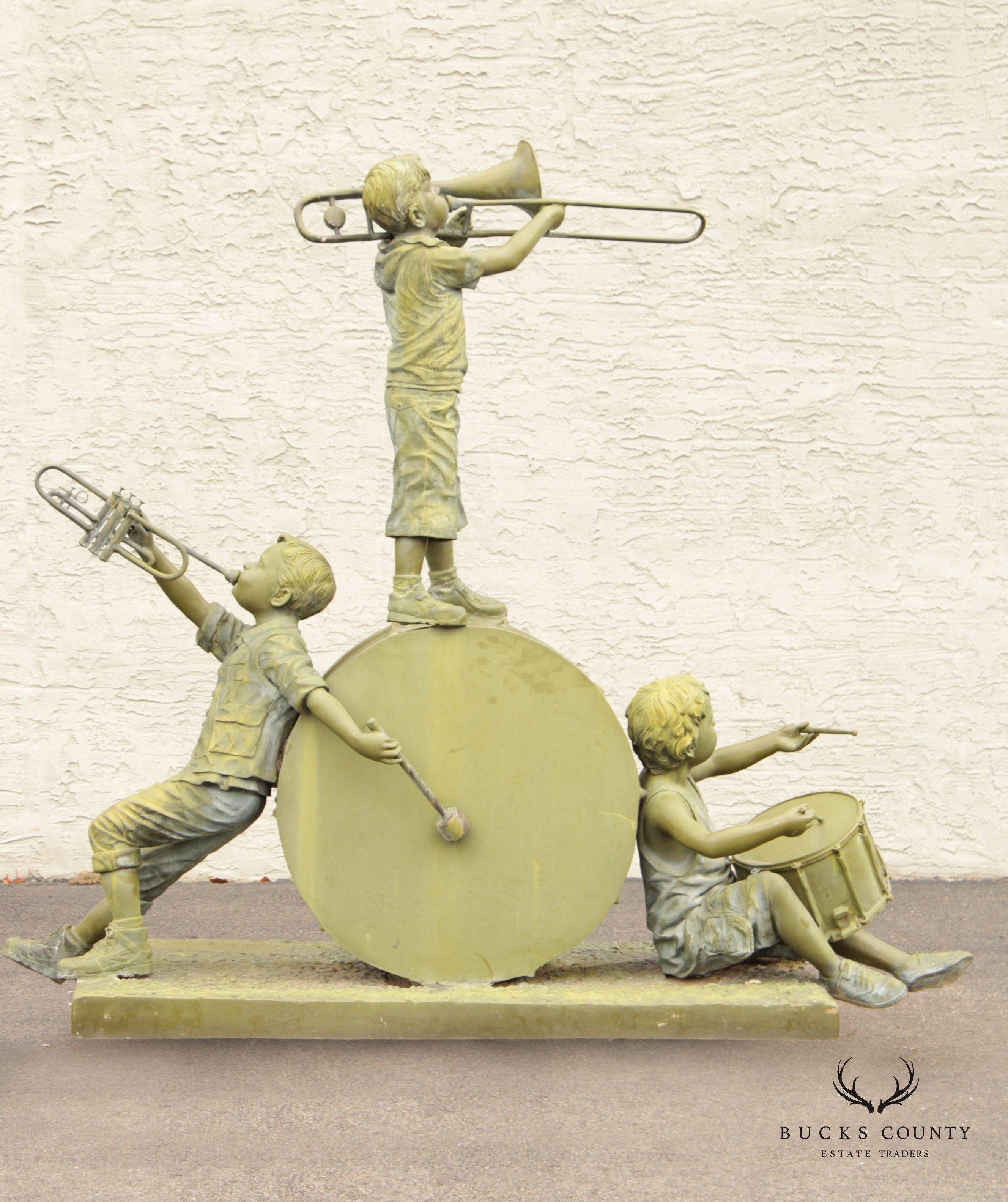 Jim Davidson Children's Band Bronze Monumental Outdoor Sculpture