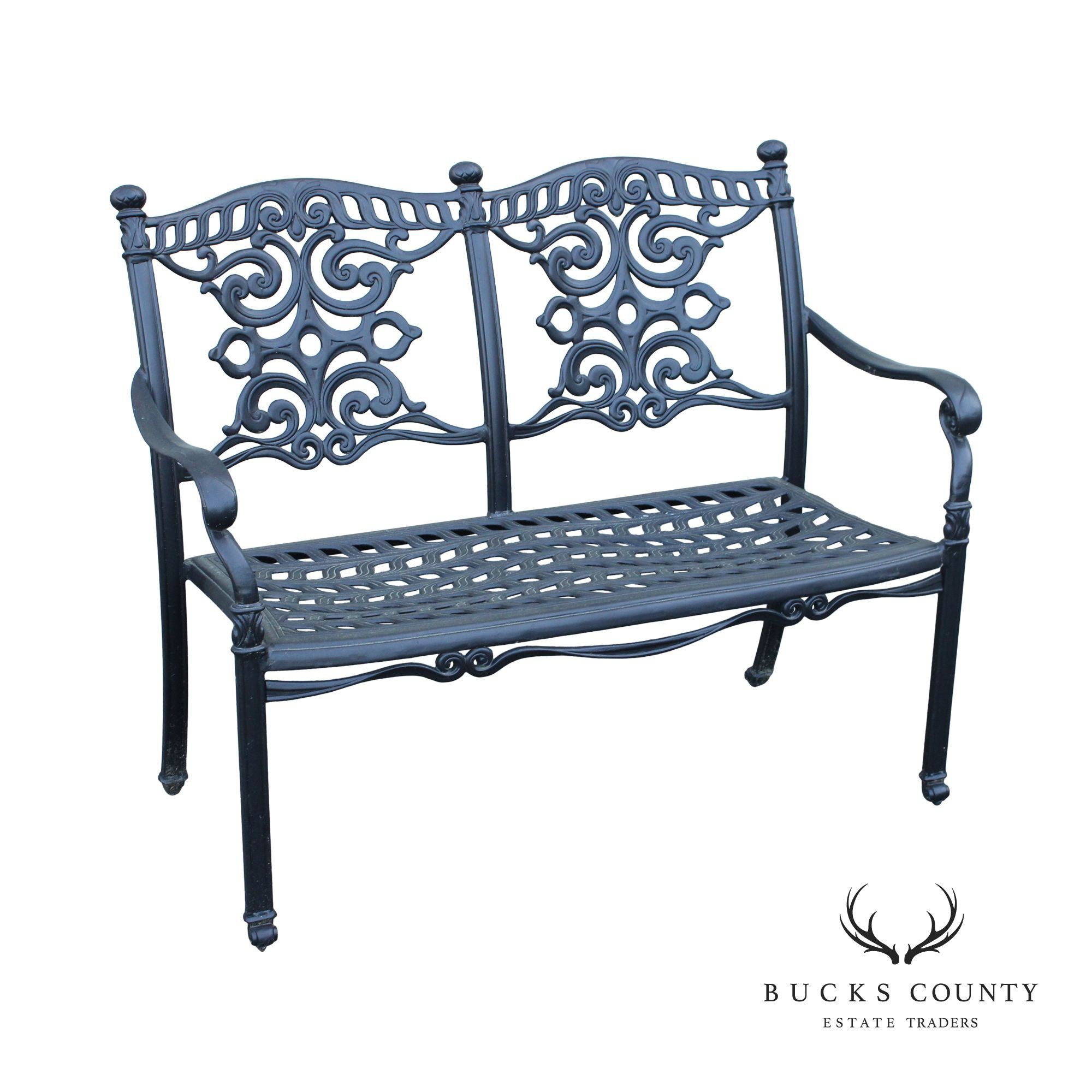 Quality Cast Aluminum Outdoor Patio Settee Bench