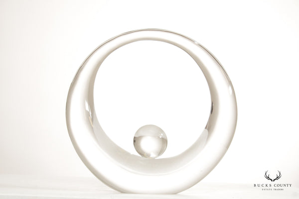 Pino Signoretto Free Form Clear Glass Sculpture