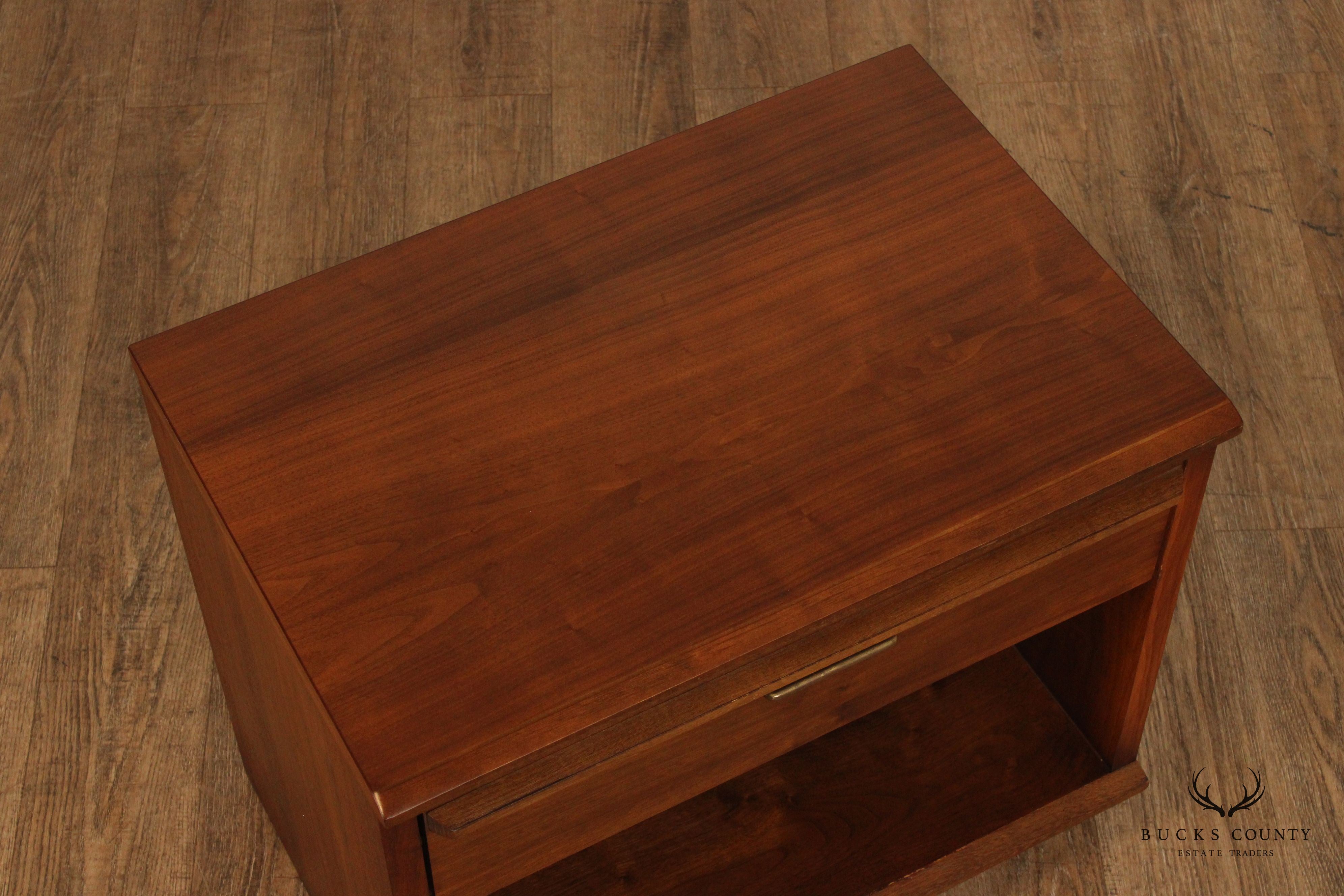 Lane Mid Century Modern Walnut Nightstand