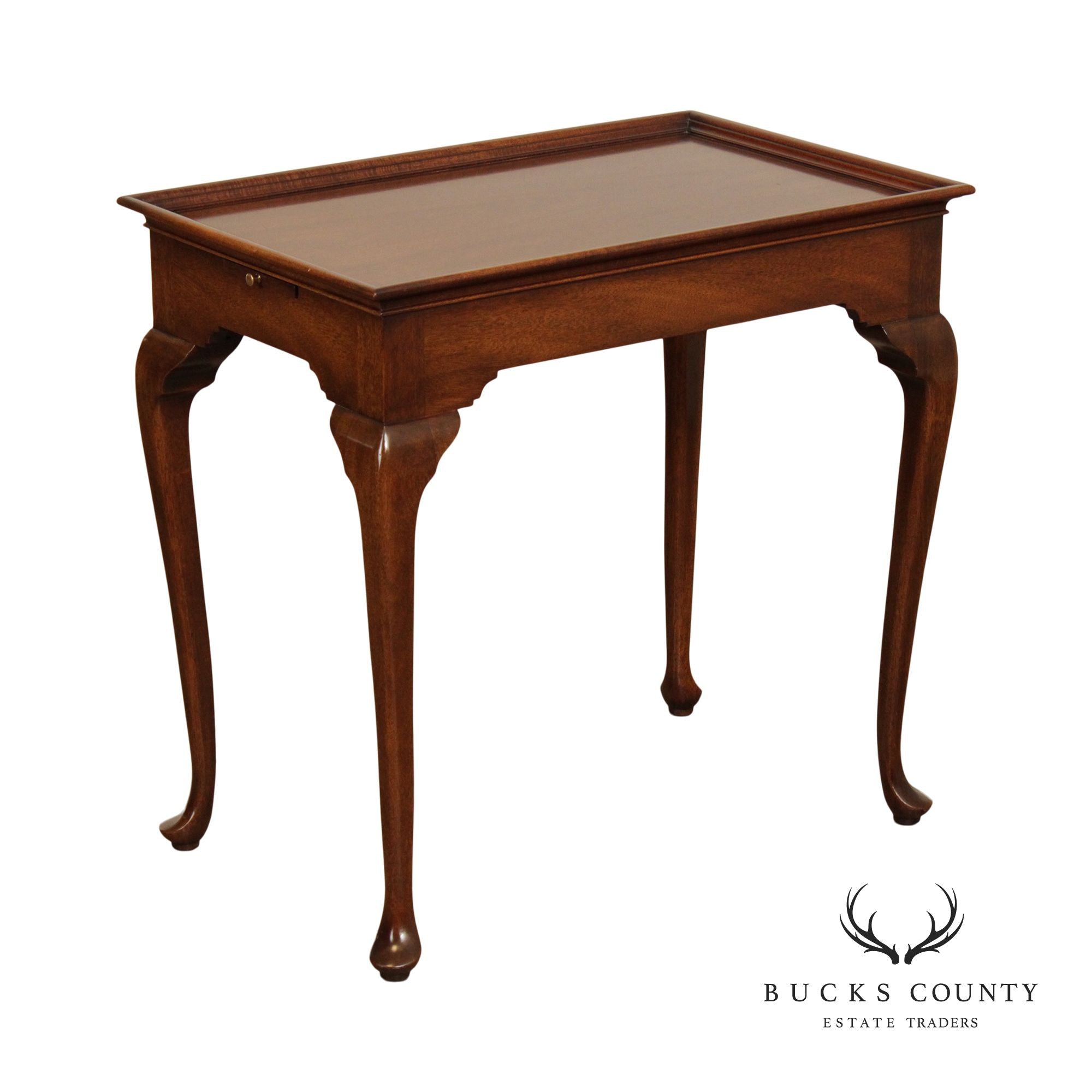 Kindel Queen Anne Style Mahogany Tea Table