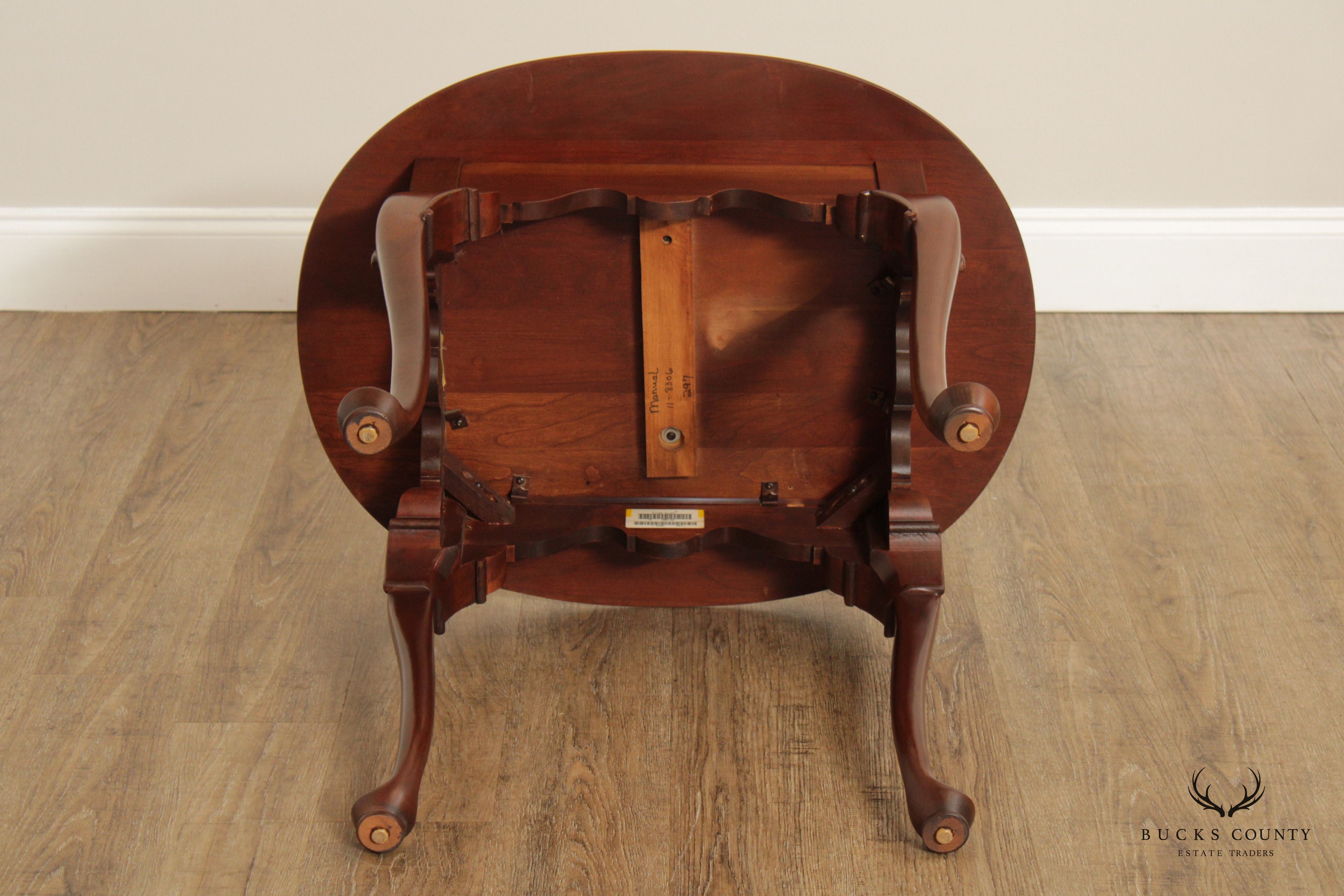 Ethan Allen 'Georgian Court' Oval Top Cherry Side Table