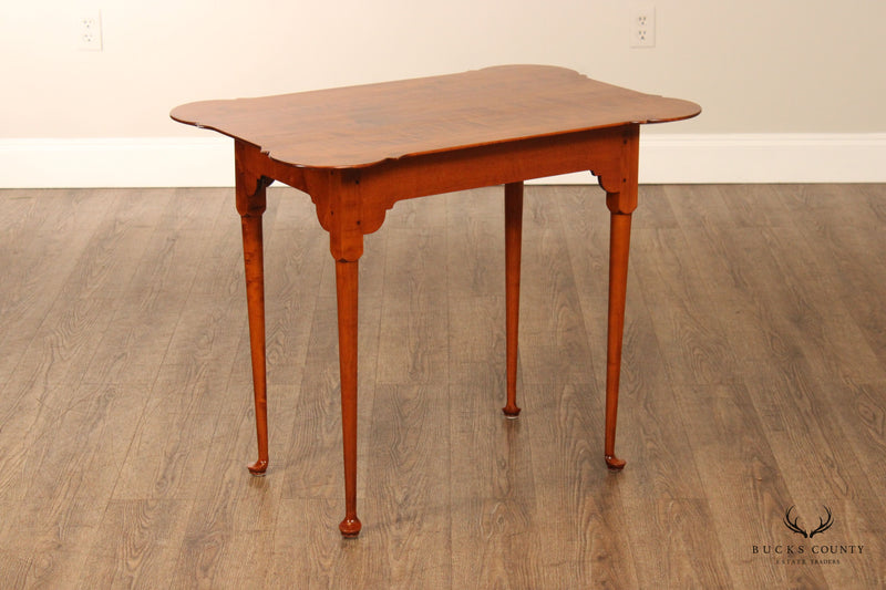 D.R. Dimes Early American Style Tiger Maple Occasional Table