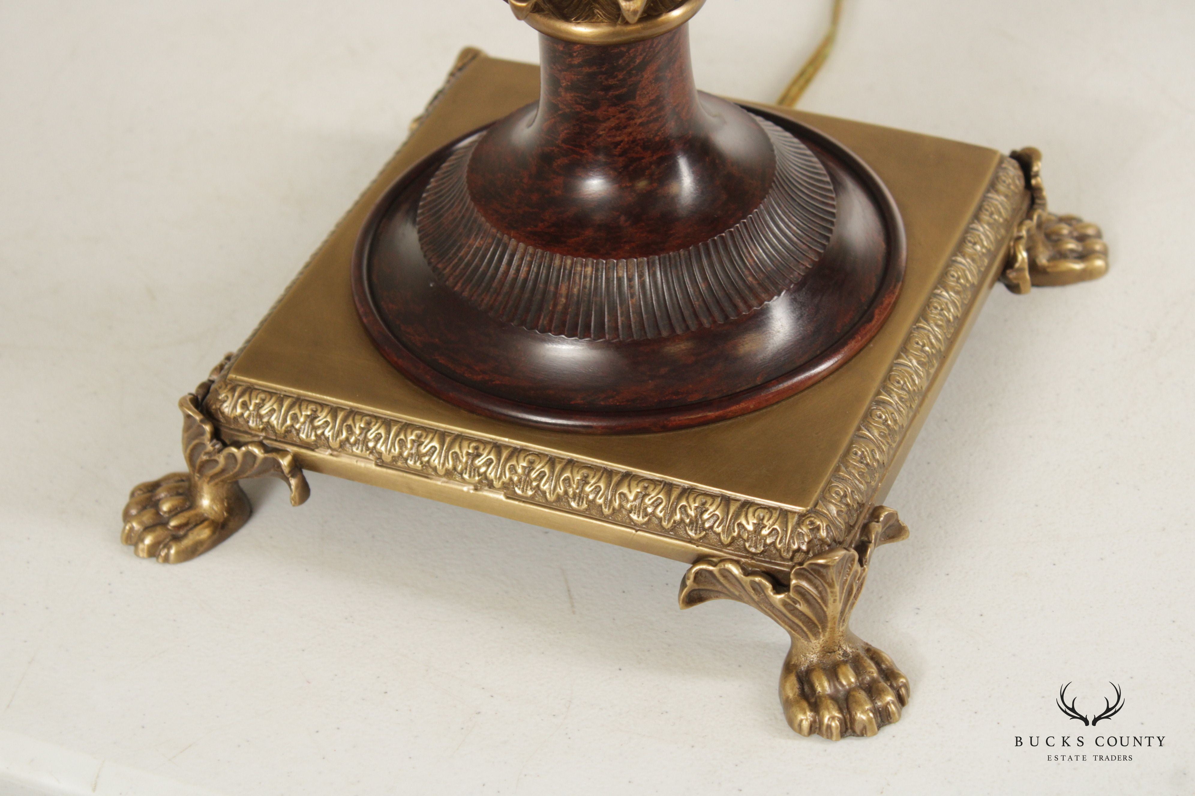 Neoclassical Style Brass Mounted Vasiform Table Lamp