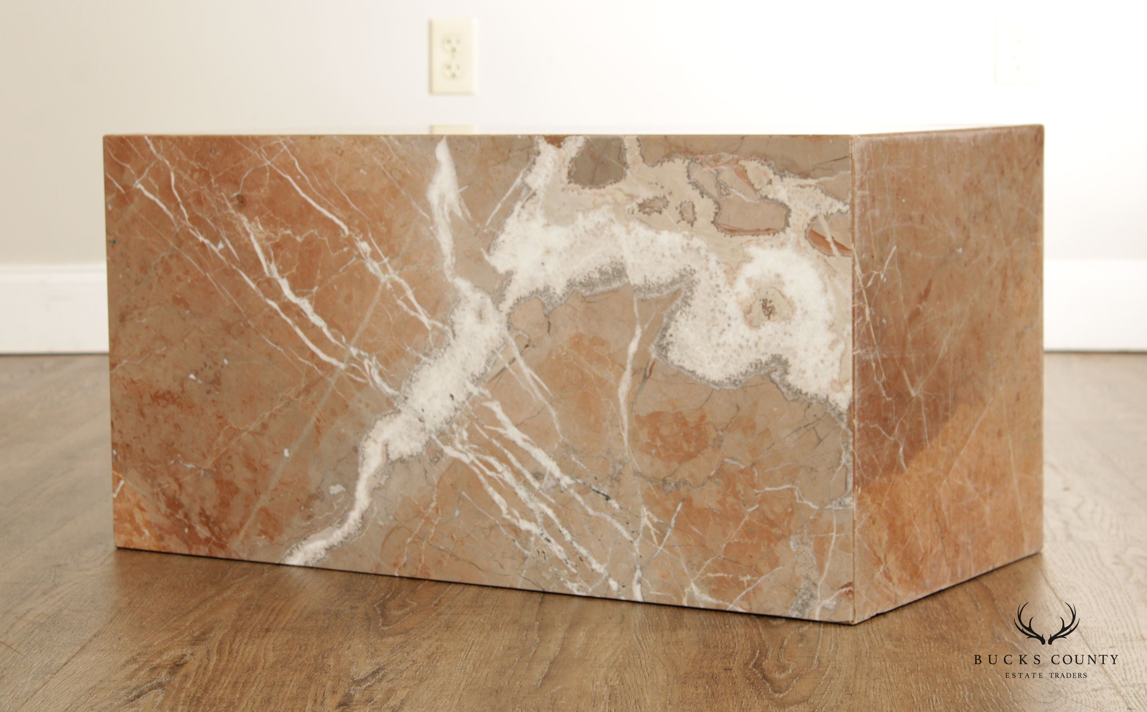 Contemporary Marble Block Coffee or Low Table