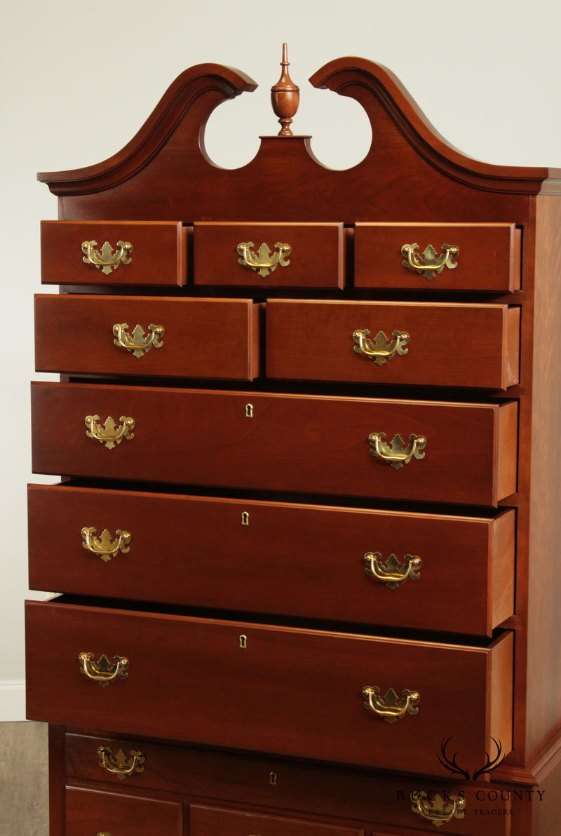 Suters Hand Crafted Solid Cherry Queen Anne Highboy Chest