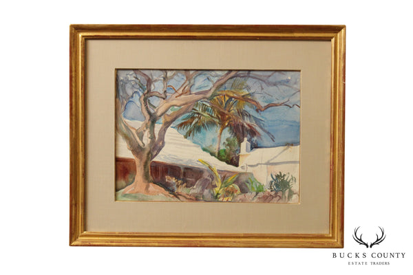 Alice Kent Stoddard 'Florida Landscape' Watercolor Painting