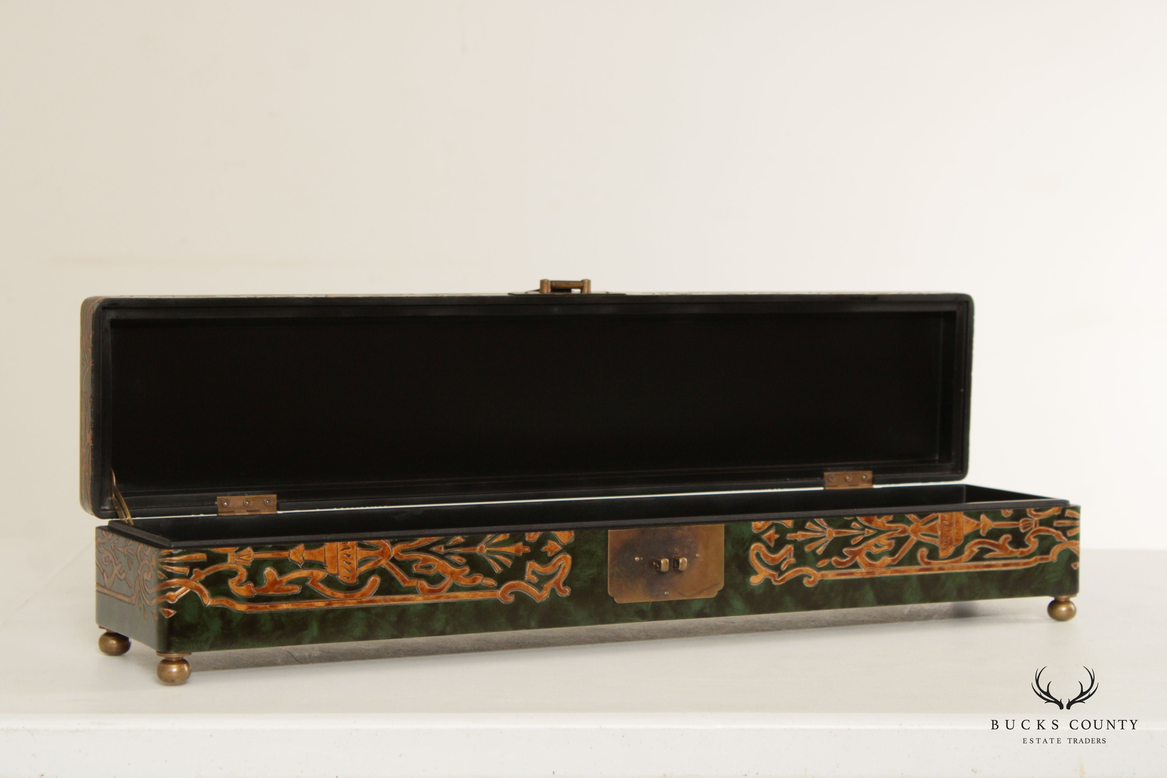 Castilian Imports Parcel Gilt Decorated Long Box