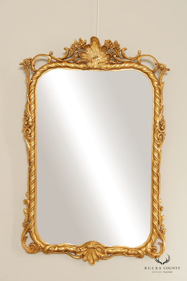 Friedman Brothers Georgian Style Carved Gilt and Gesso 'The Chateauneuf' Wall Mirror