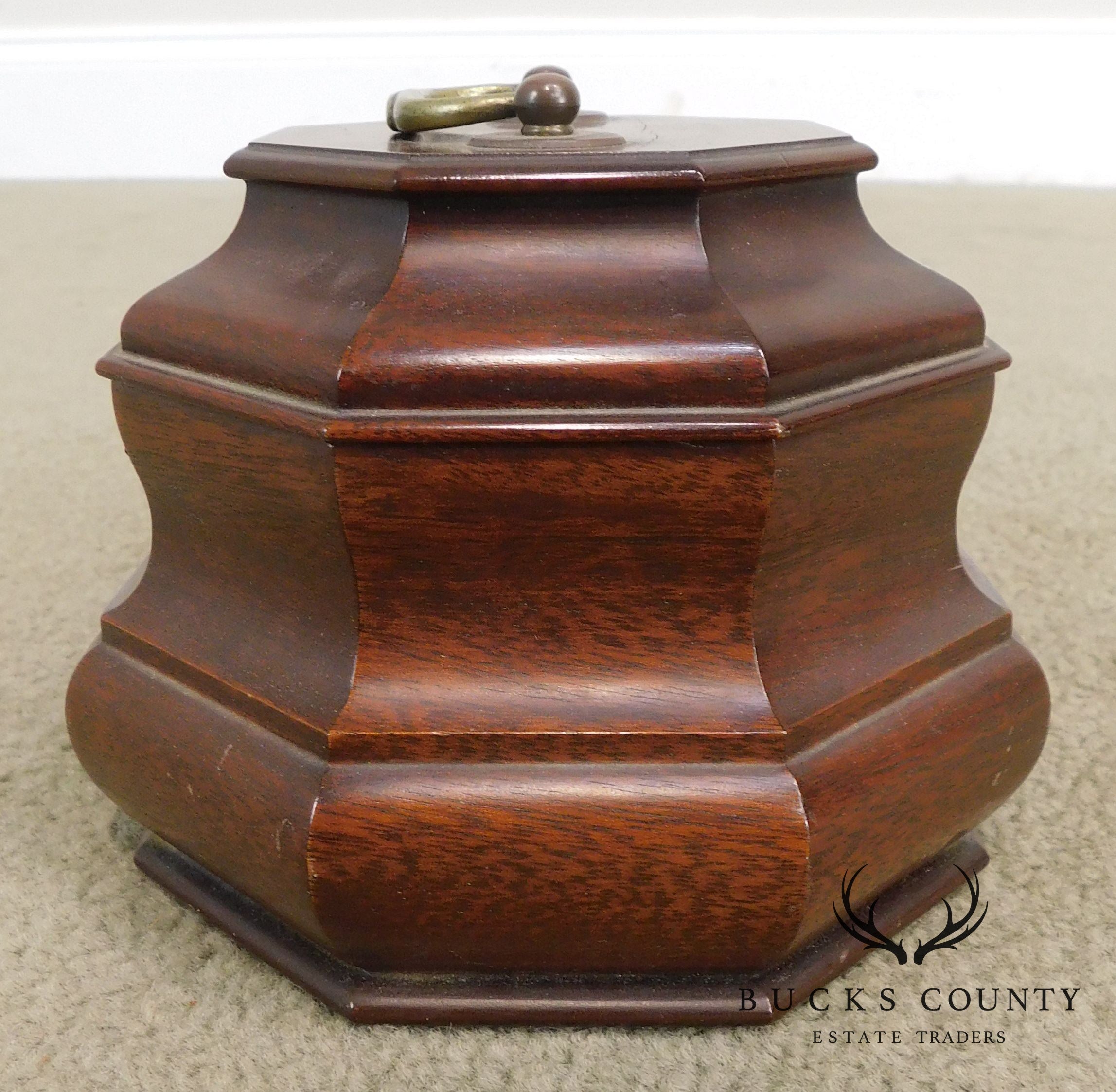 Set of 2 Colonial Williamsburg Octagonal Tea Caddies