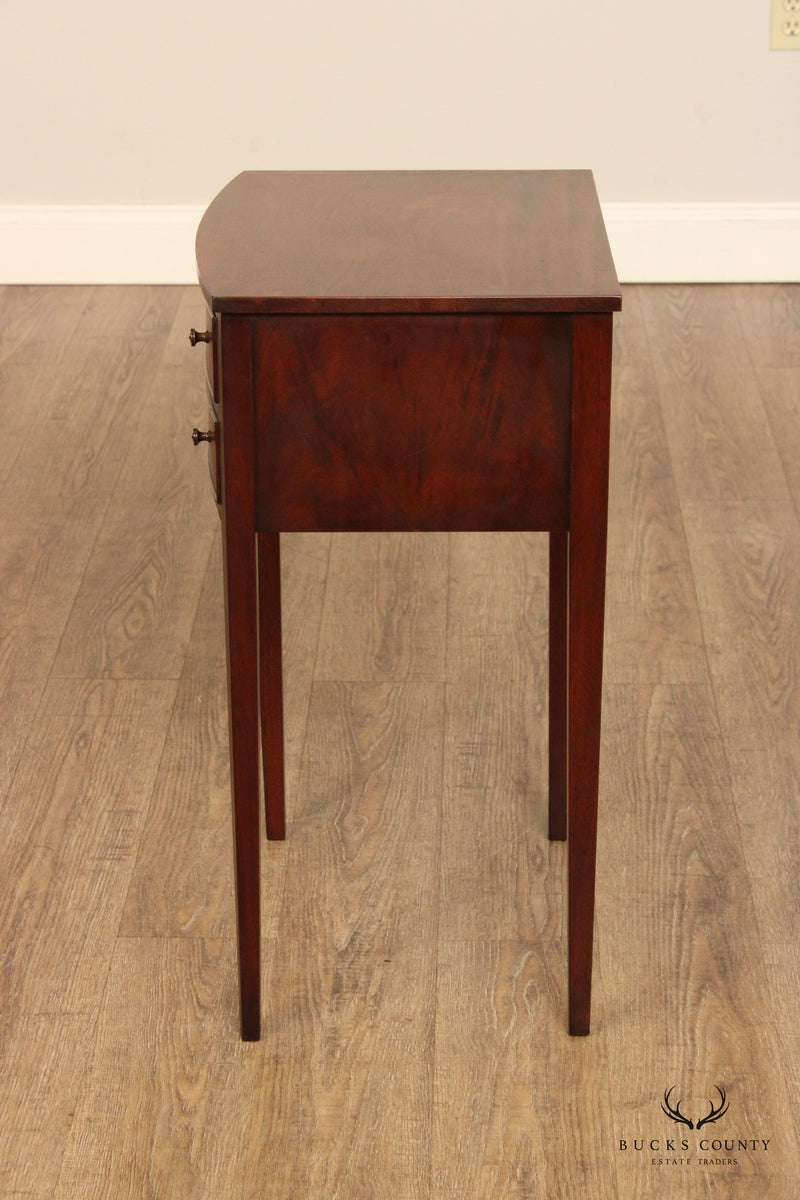 Wm. A. Berkey hepplewhite Style Mahogany Two-Drawer Side Table
