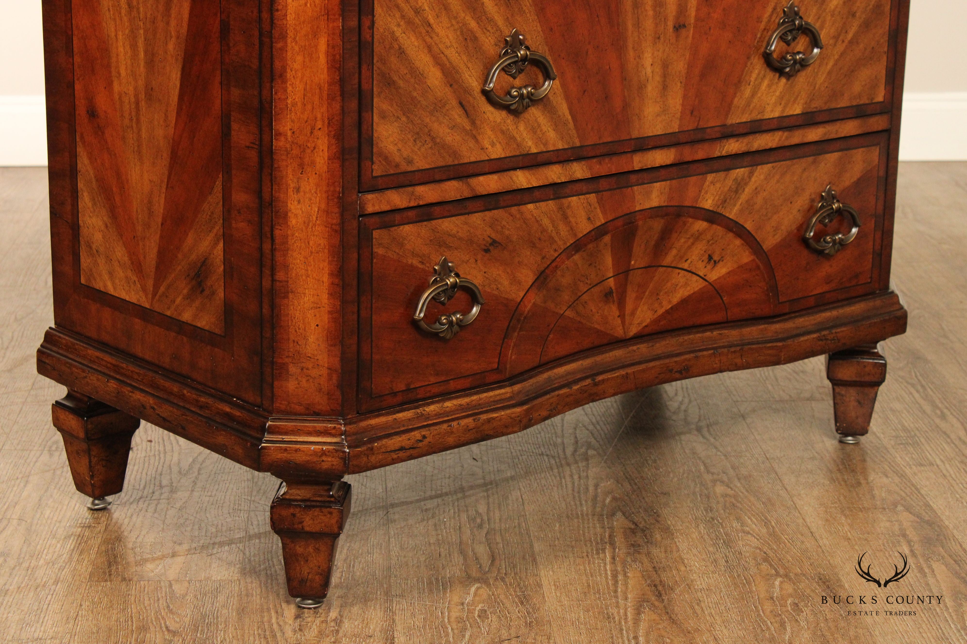 Artistica Pair of Parquetry Sunburst Chests of Drawers