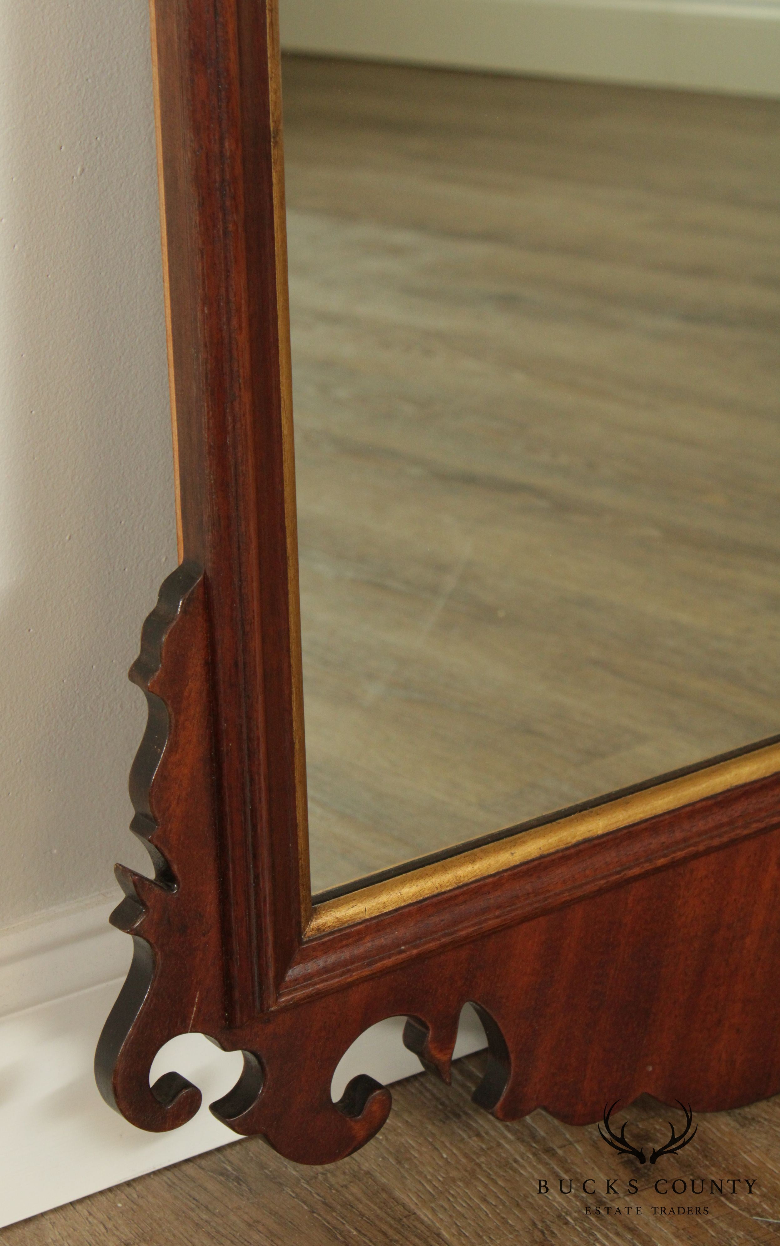 Chippendale Style Quality Mahogany Frame Wall Mirror