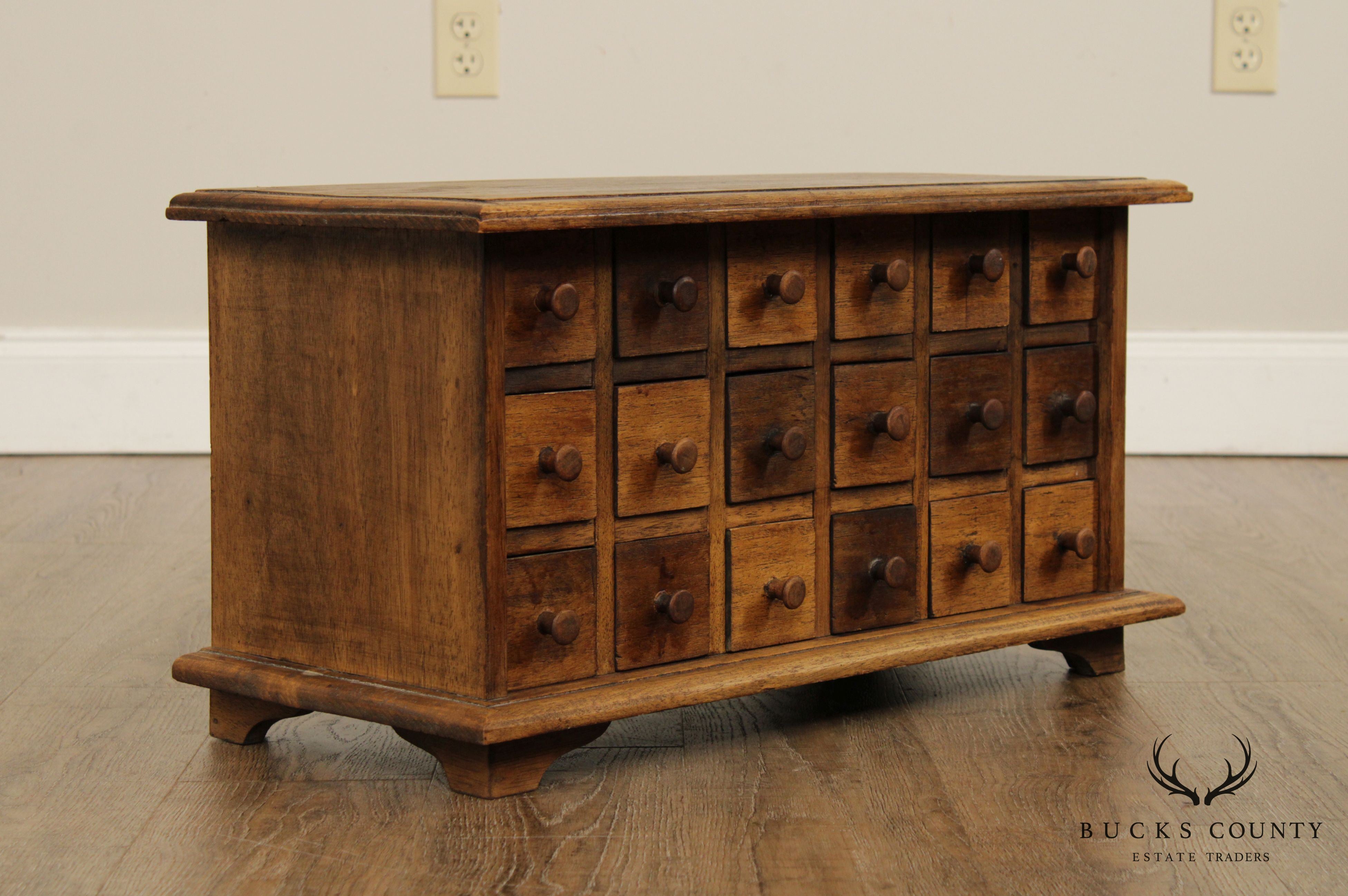 Vintage 18 Drawer Hardwood Apothecary Chest