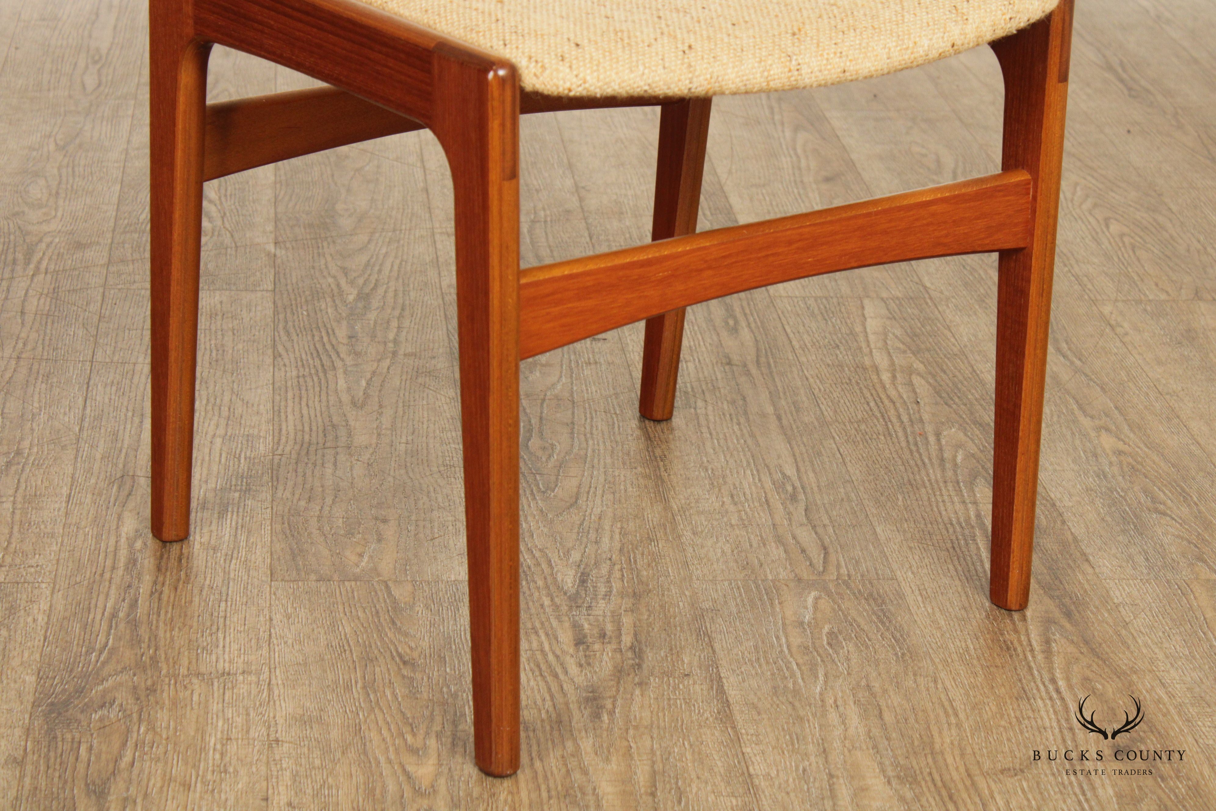 Danish Modern Set of Four Teak Dining Side Chairs