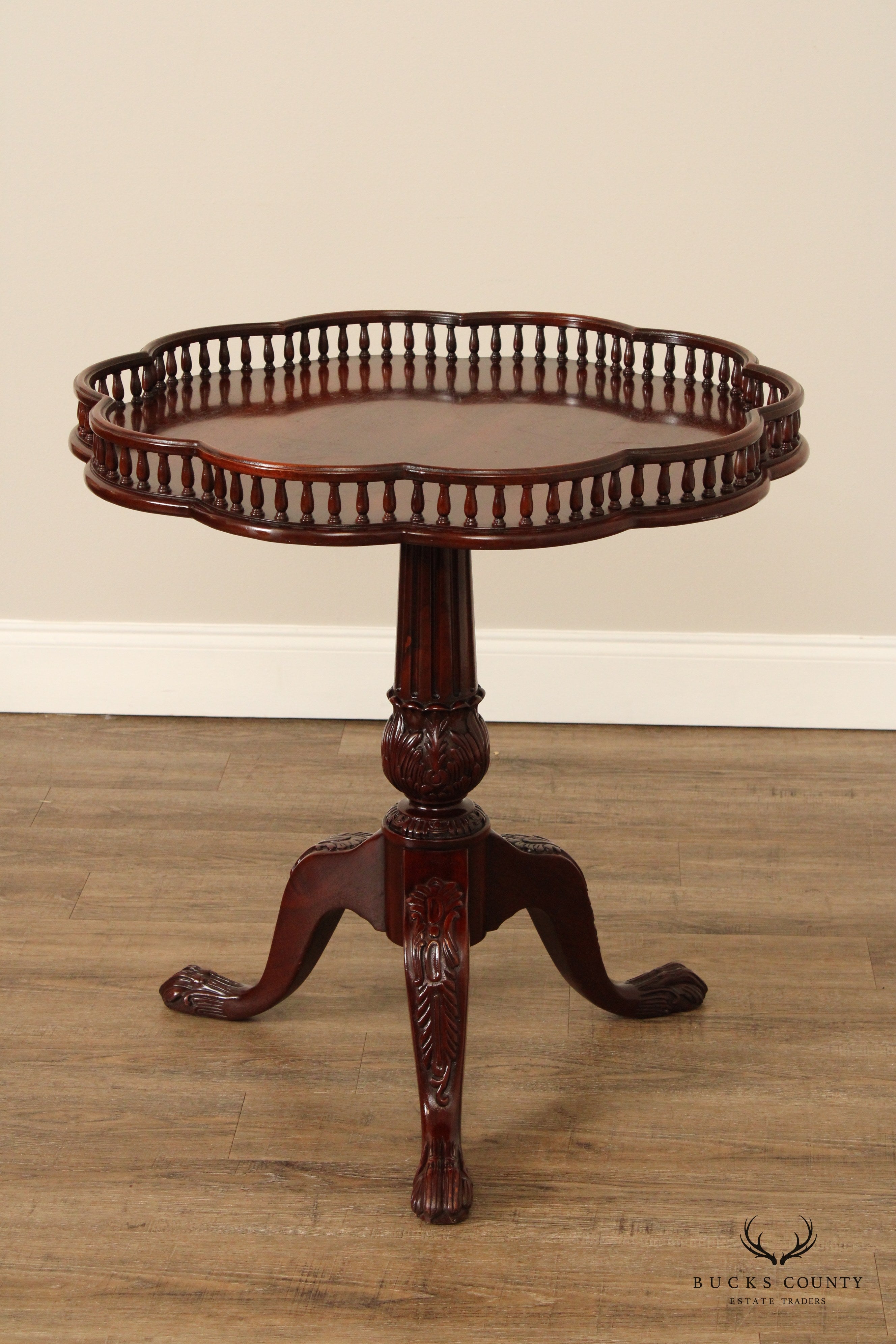 Wellington Hall Carved Mahogany Tea Table