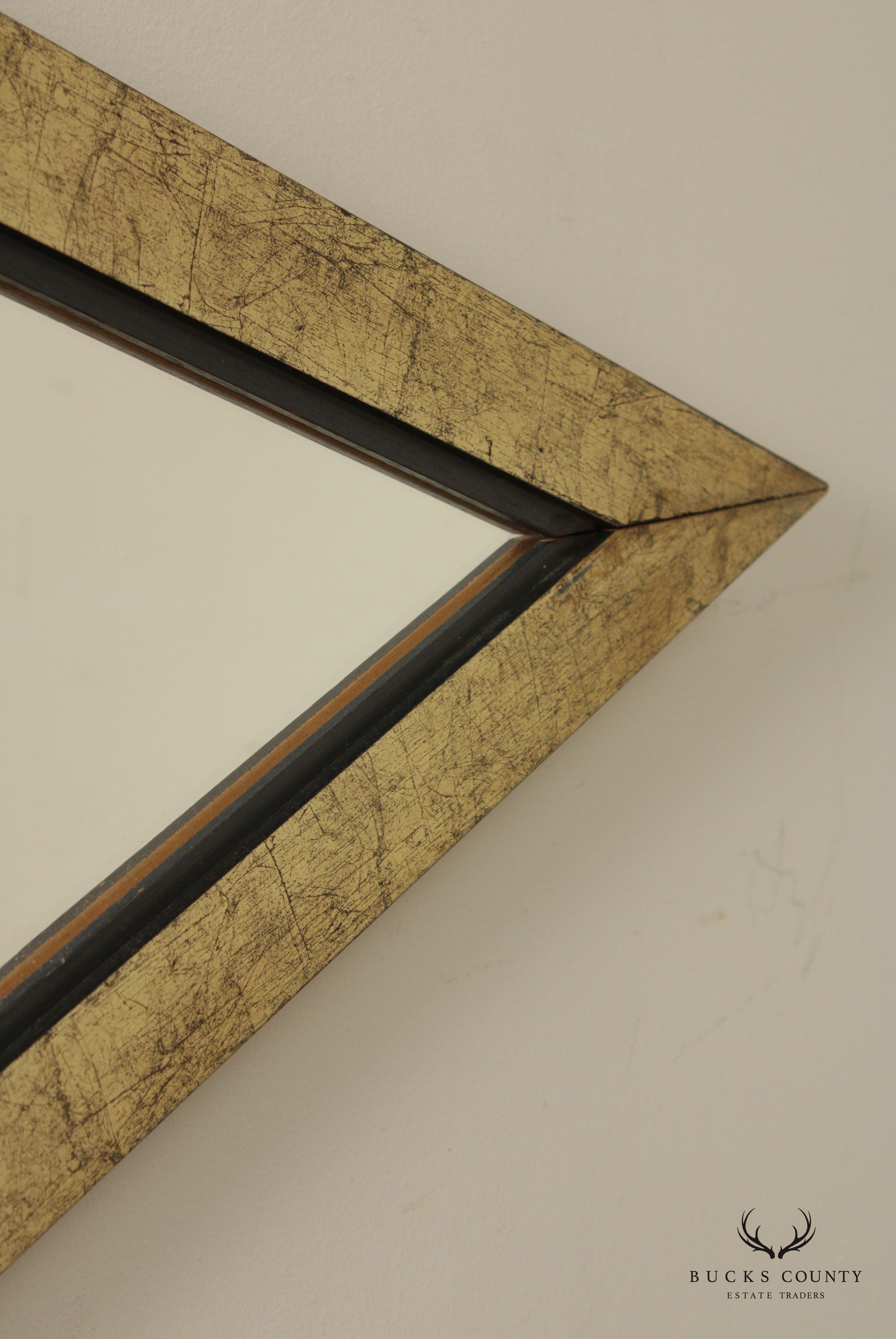 Mid Century Modern Large Diamond Mantel of Fireplace Mirror