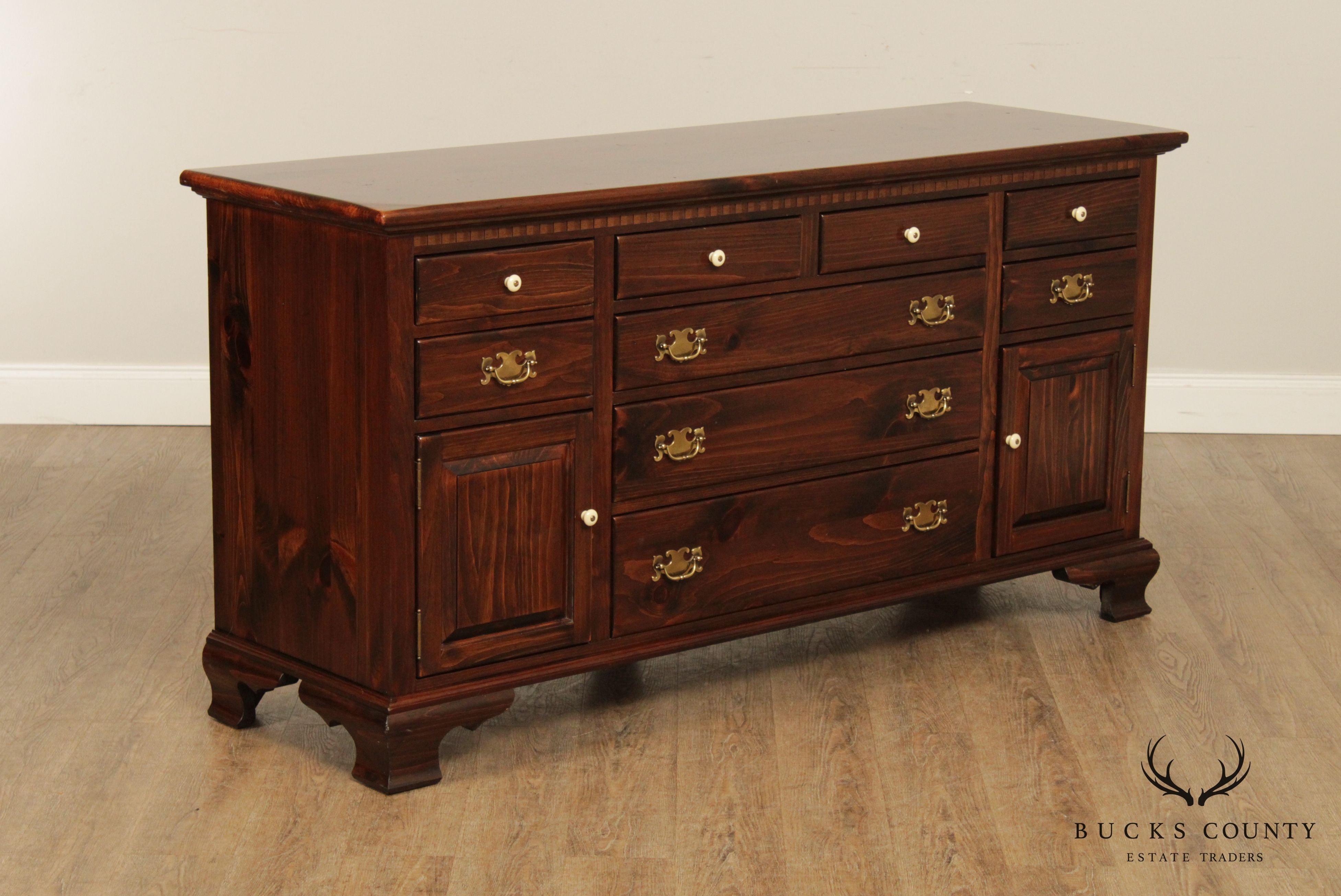 Ethan Allen Old Tavern Pine Collection Long Dresser