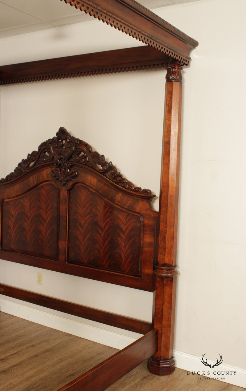 Henredon Historic Natchez Collection Mahogany King Poster Canopy Bed Frame
