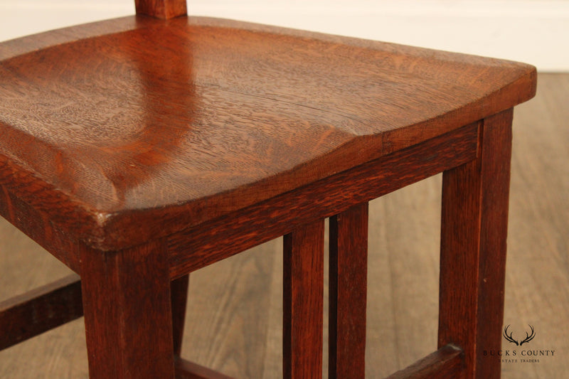 Antique Mission Oak Side Or Desk Chair