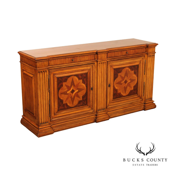 Ethan Allen 'Lombard' Marquetry Inlaid Buffet Sideboard