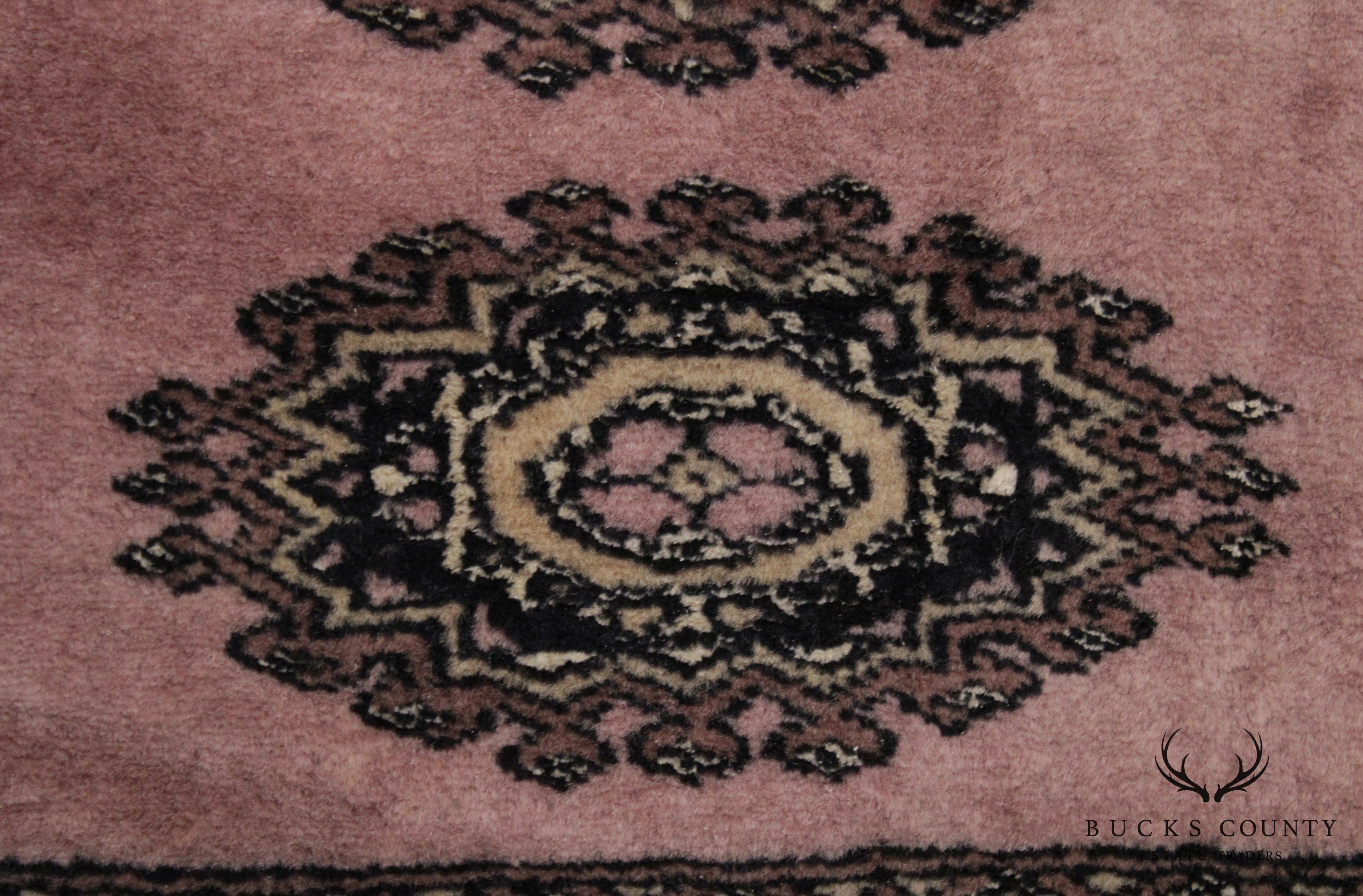 Vintage Hand Woven Bokara Throw Rug