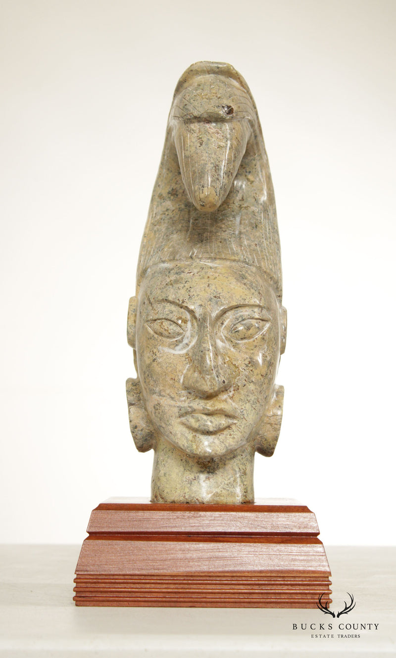 Central American Stone Carved Bust Sculpture