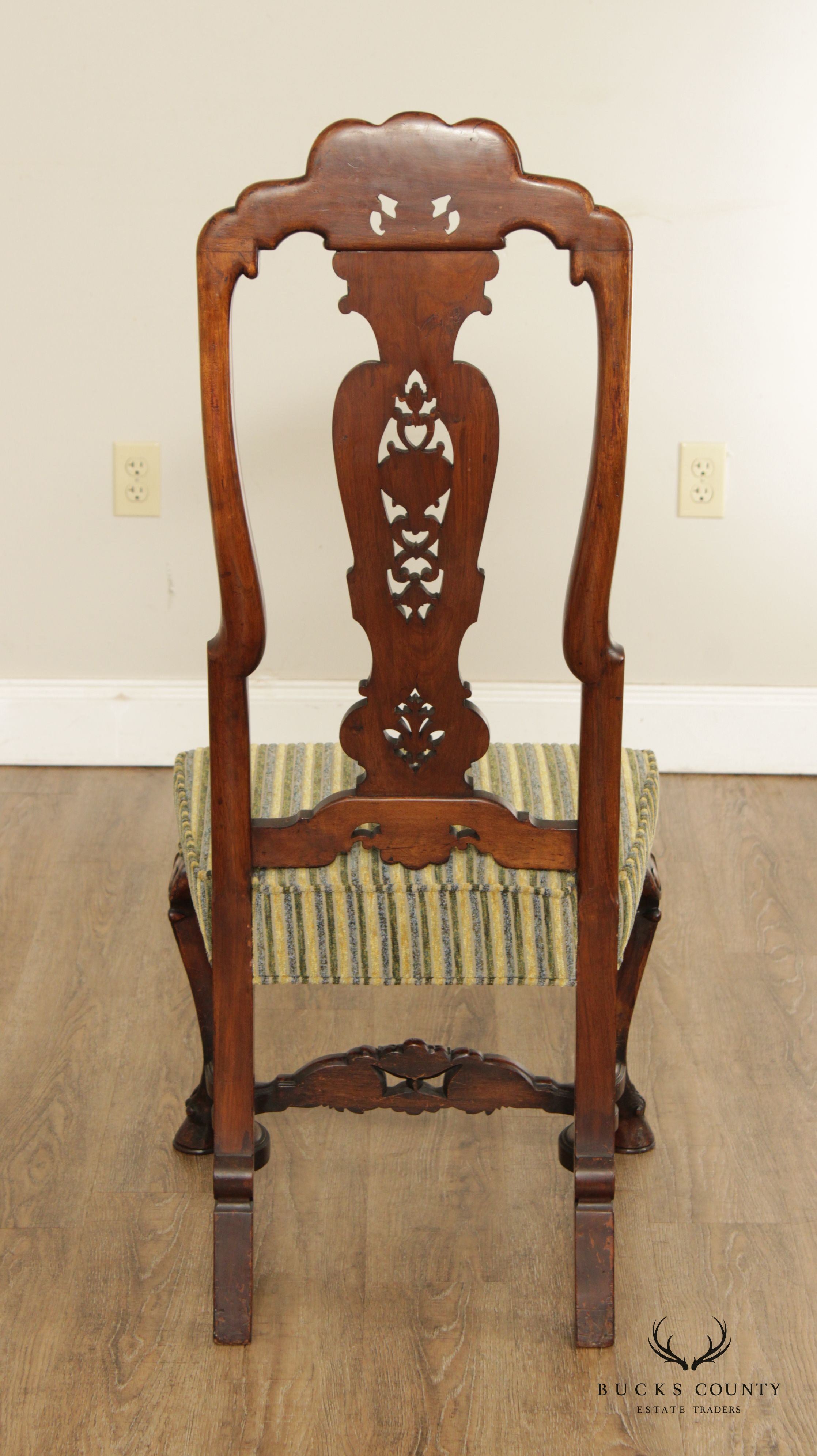 Portuguese Rococo Style Carved Dining Side Chair