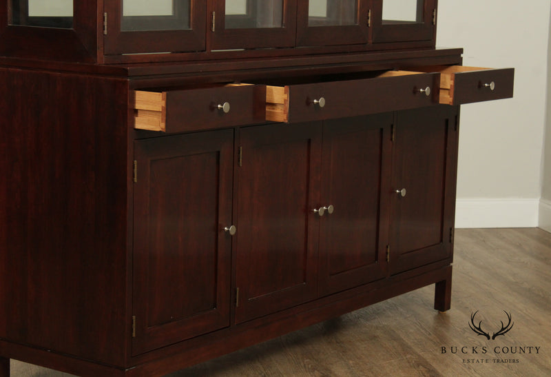 Stickley Cherry Breakfront China Cabinet