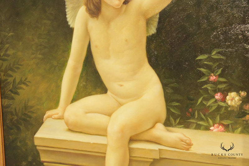 Classical Style 'Cupid' Oil Painting, After William Adolphe Bouguereau