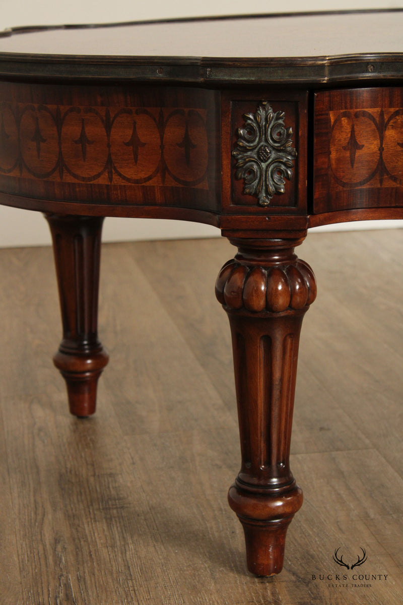 Theodore Alexander Inlaid Mahogany Coffee Table