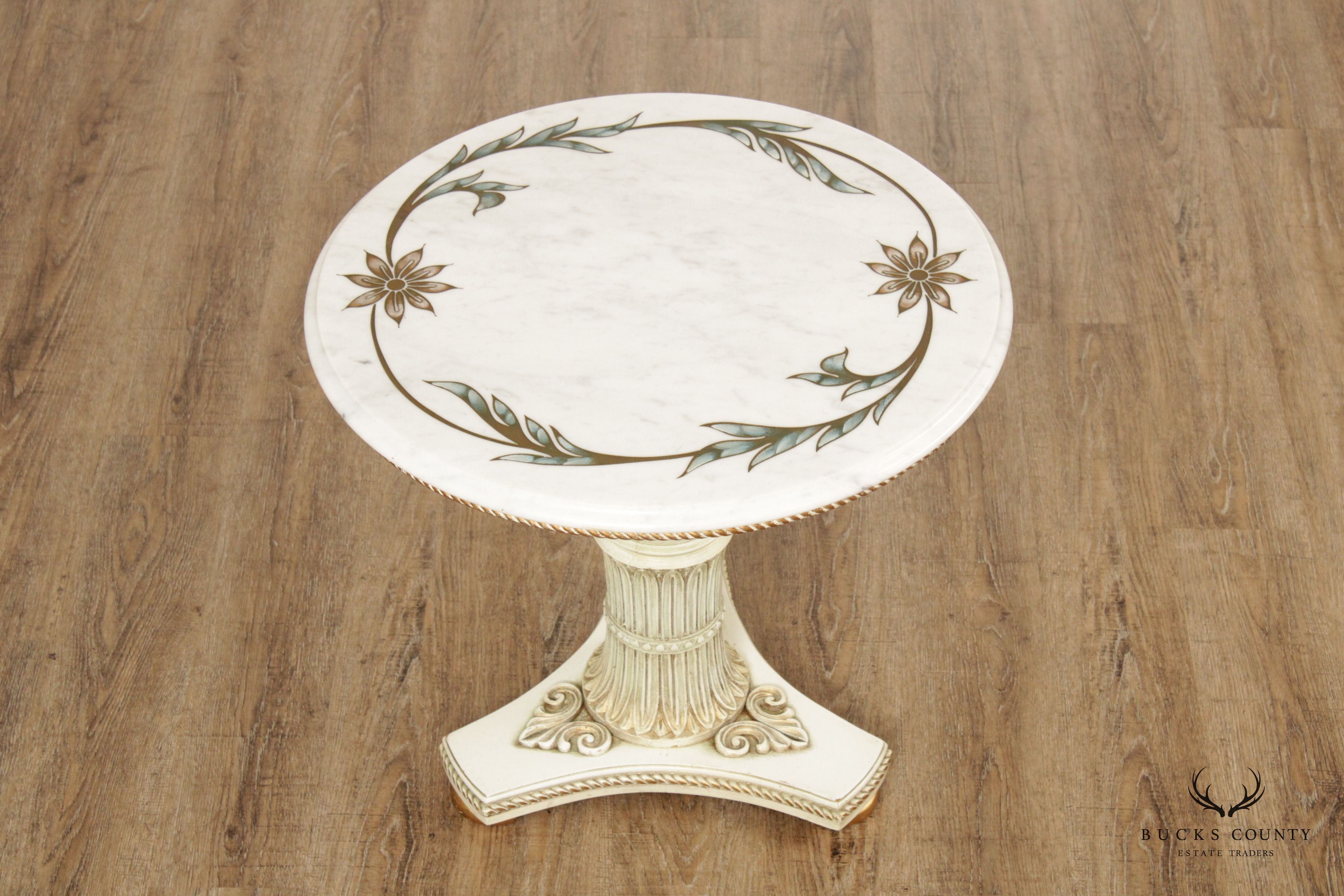 Italian Neoclassical Style Round Marble Top Table