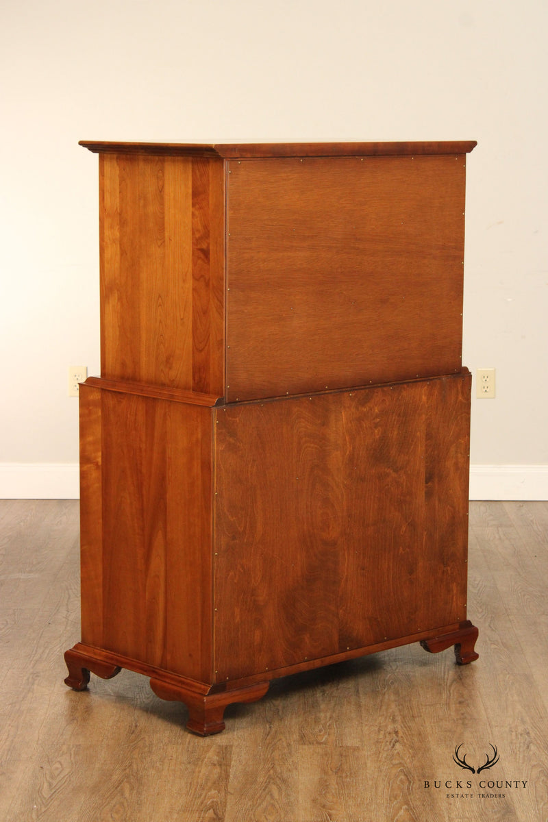 Stickley Chippendale Style Vintage Cherry Chest on Chest
