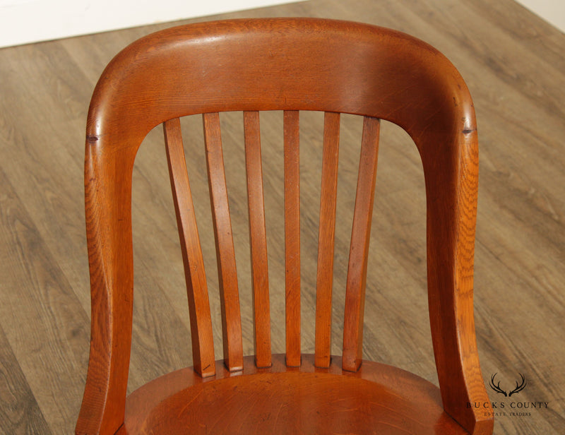 Vintage B.L. Marble Chair Co. Pair of Oak Bank of England Chairs