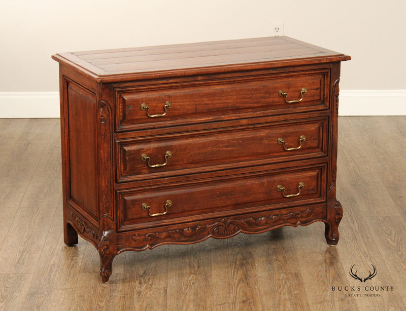 Guy Chaddock French Country Style Pair Of Three Drawer Chest Nightstands