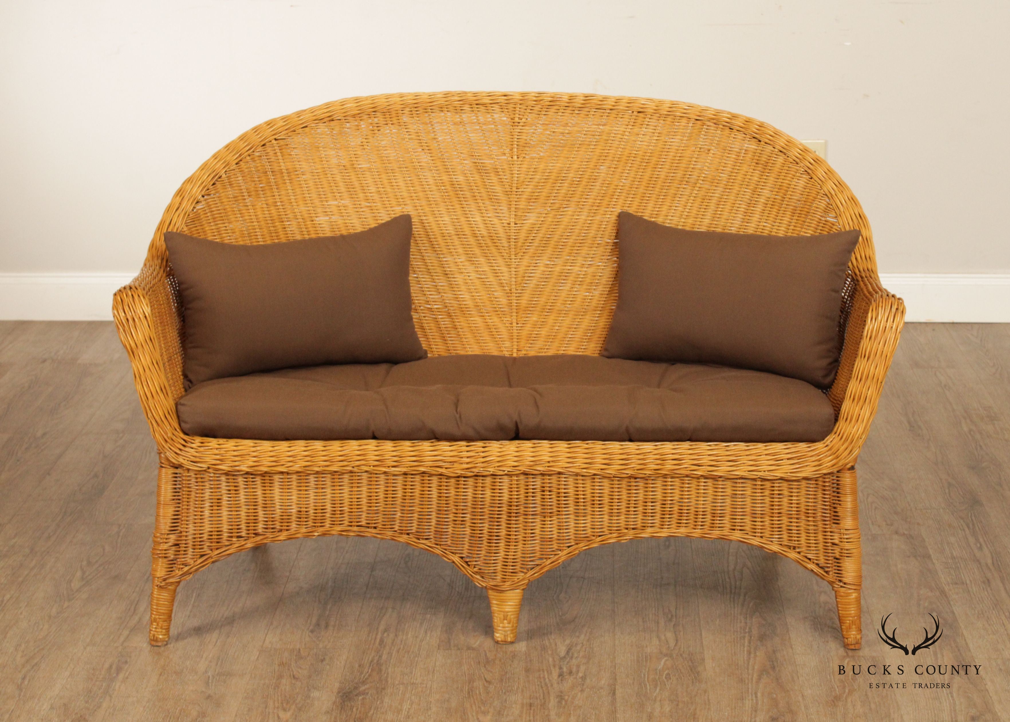 The Company Store Wicker Loveseat