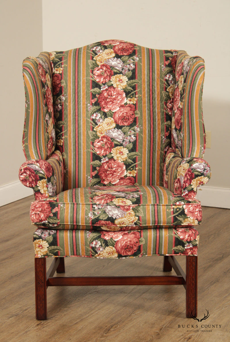 Thomasville Chippendale Style Wing Back Chair