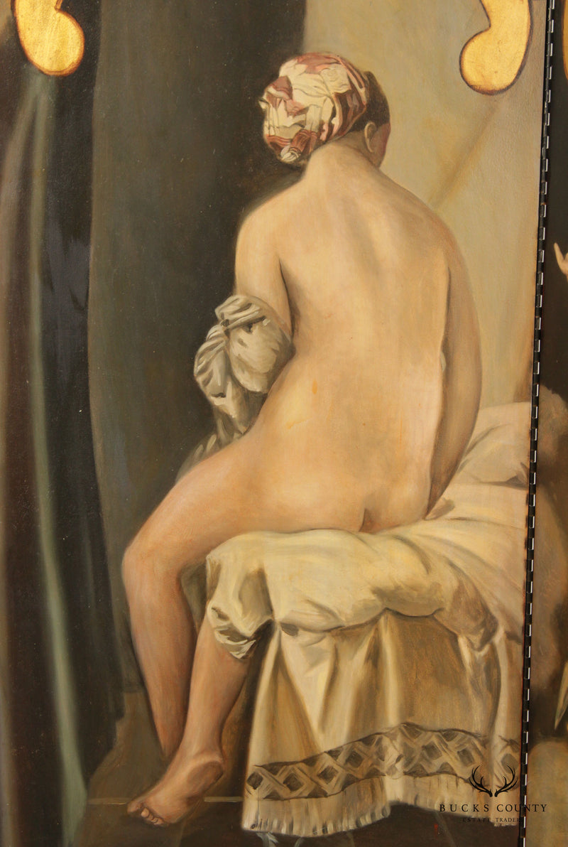Neoclassical Paint Decorated Screen after Jean Auguste Dominique Ingres