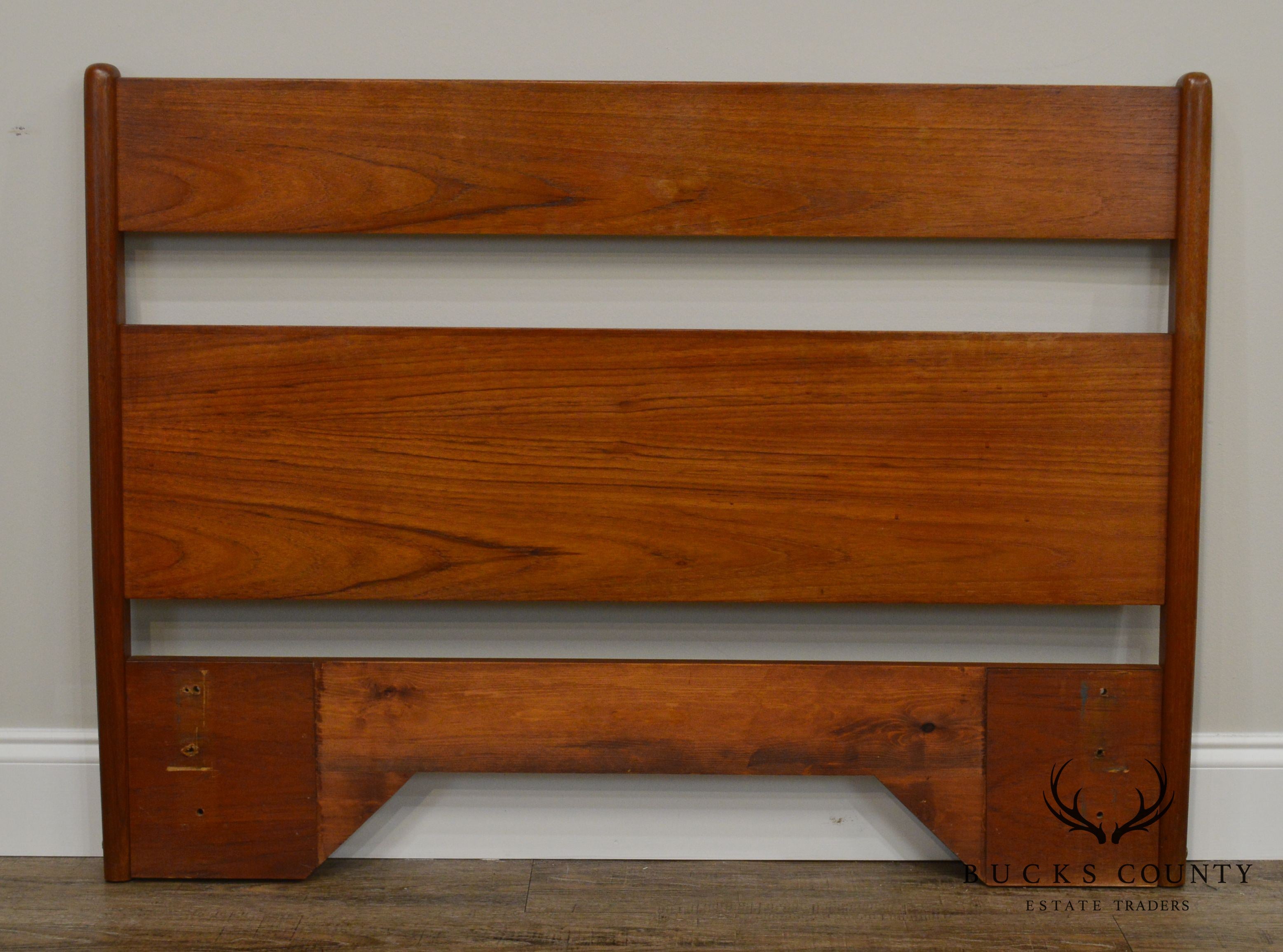 Danish Modern Vintage Twin Size Teak Headboard