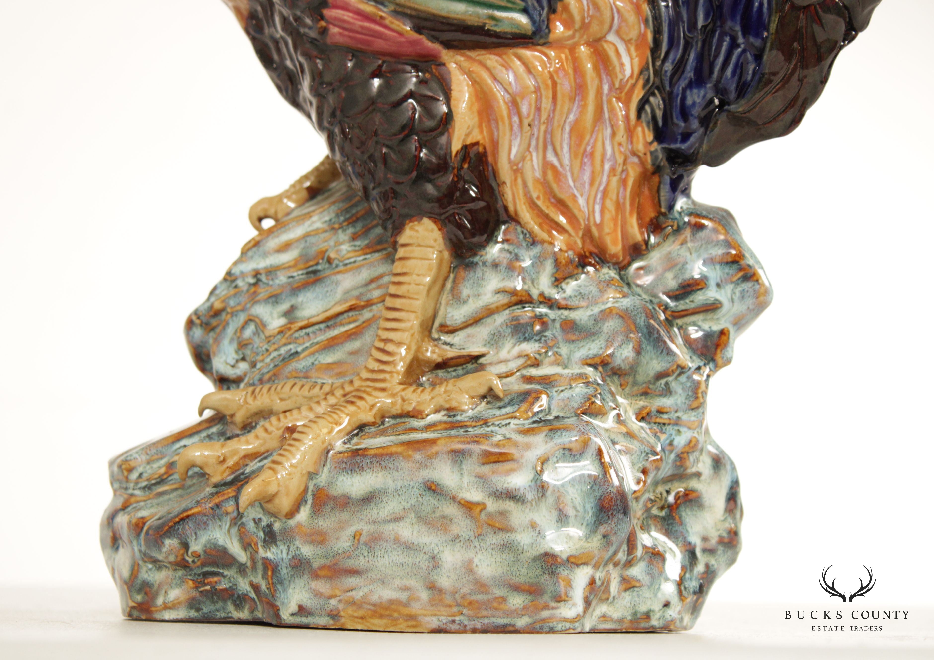 Chinese Export Vintage Painted Porcelain Rooster