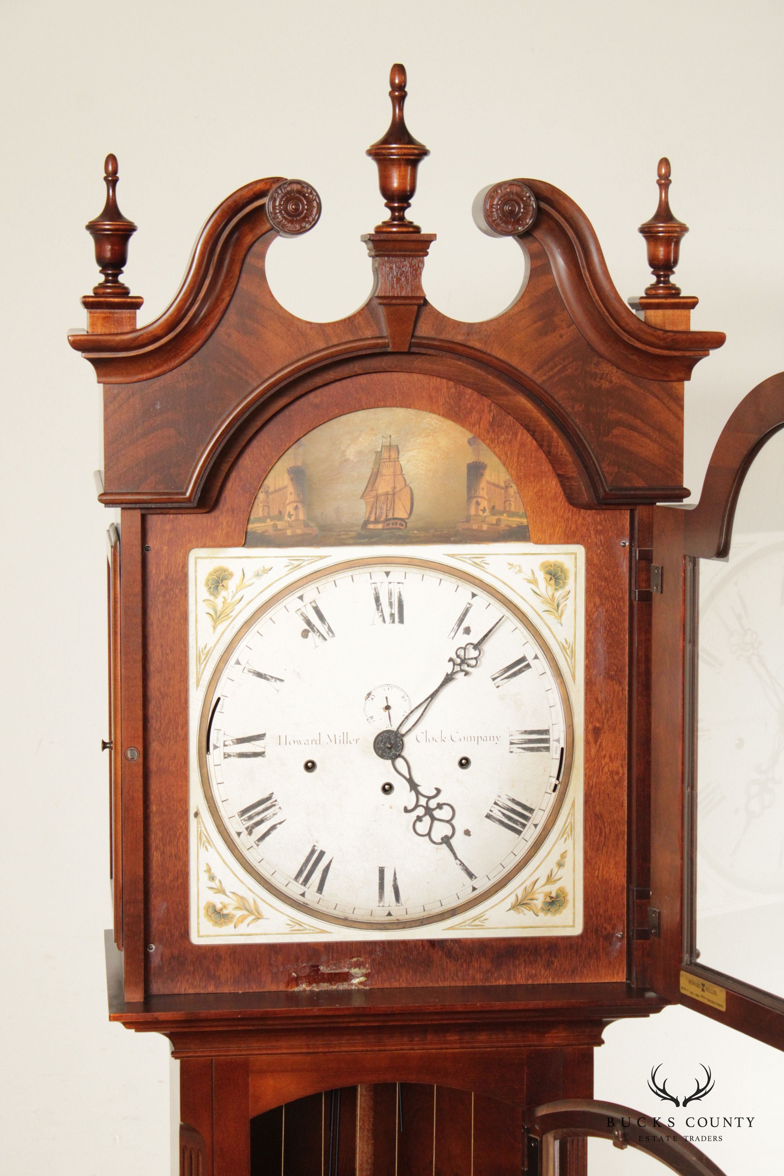 Howard Miller 'Heritage' Mahogany Case Grandfather clock