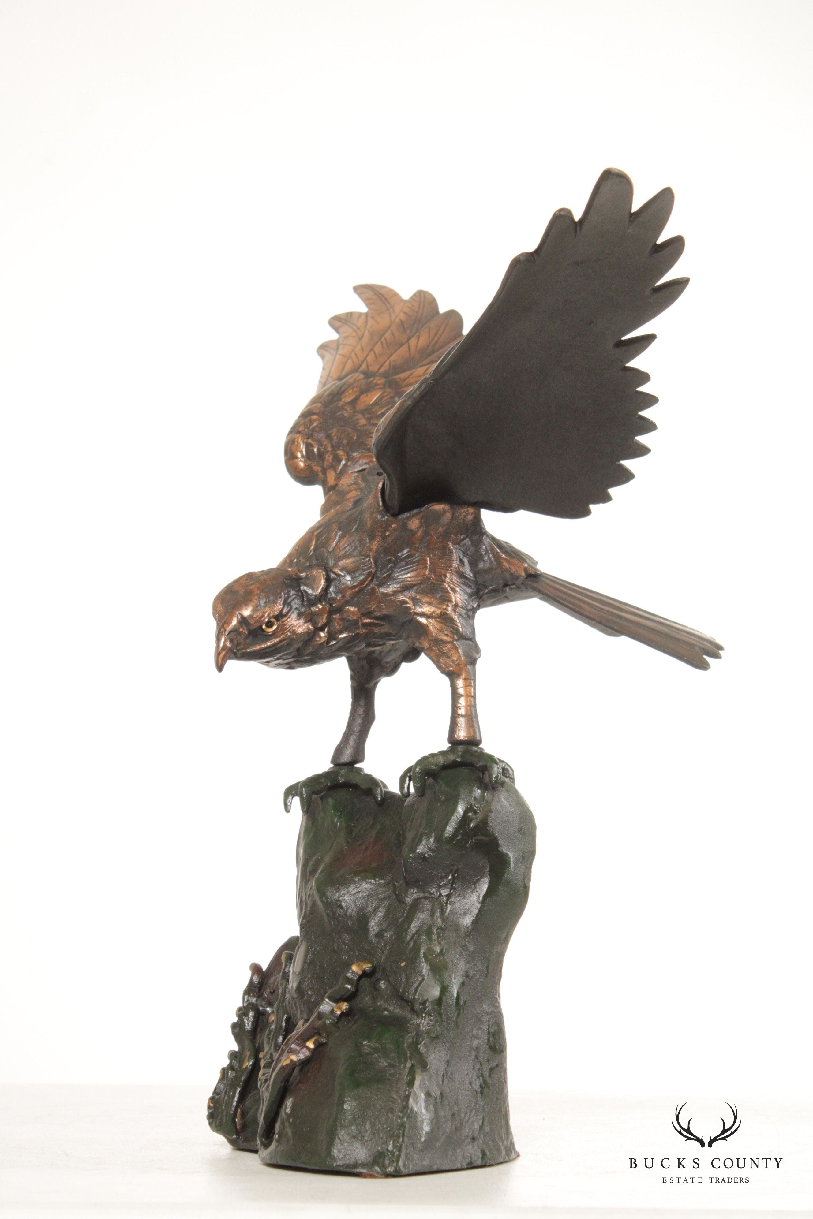 Quality Cast Iron Eagle Sculpture