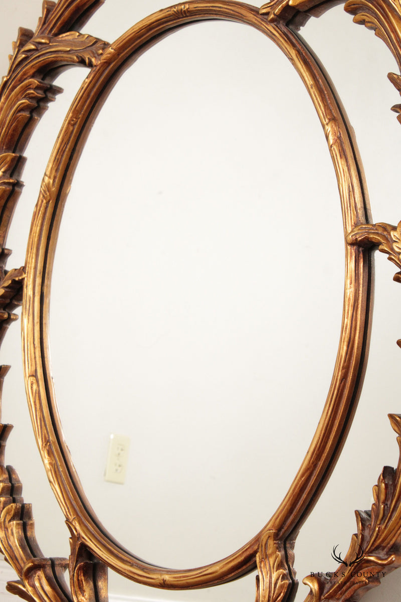 Rococo Style Vintage Gilt Carved Wall Mirror