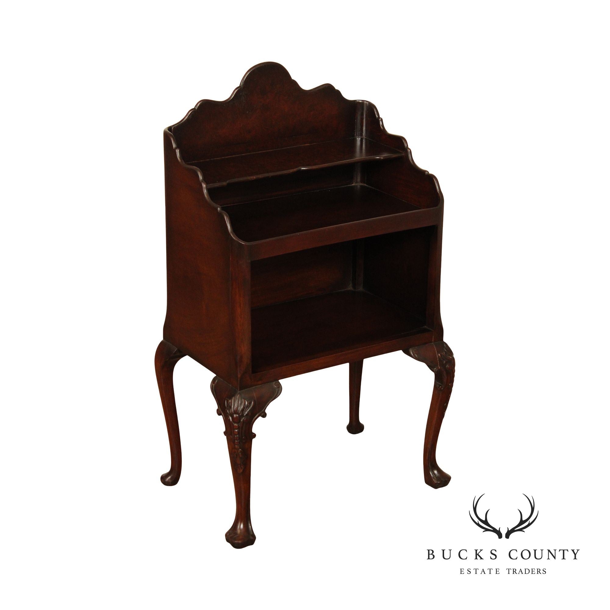 Queen Anne Style Mahogany Bookstand