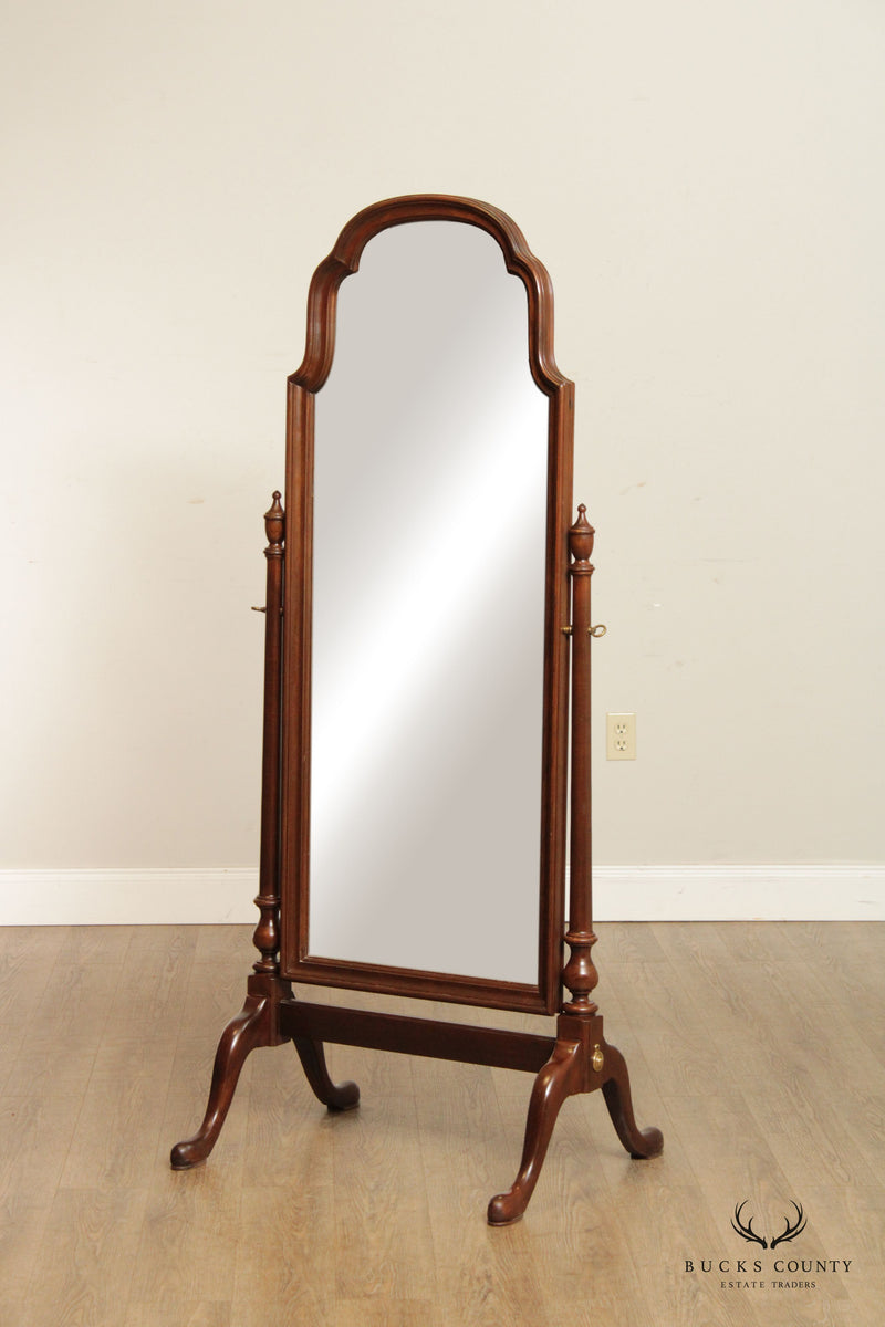 Ethan Allen Court Cherry Cheval Floor Dressing Mirror Bucks