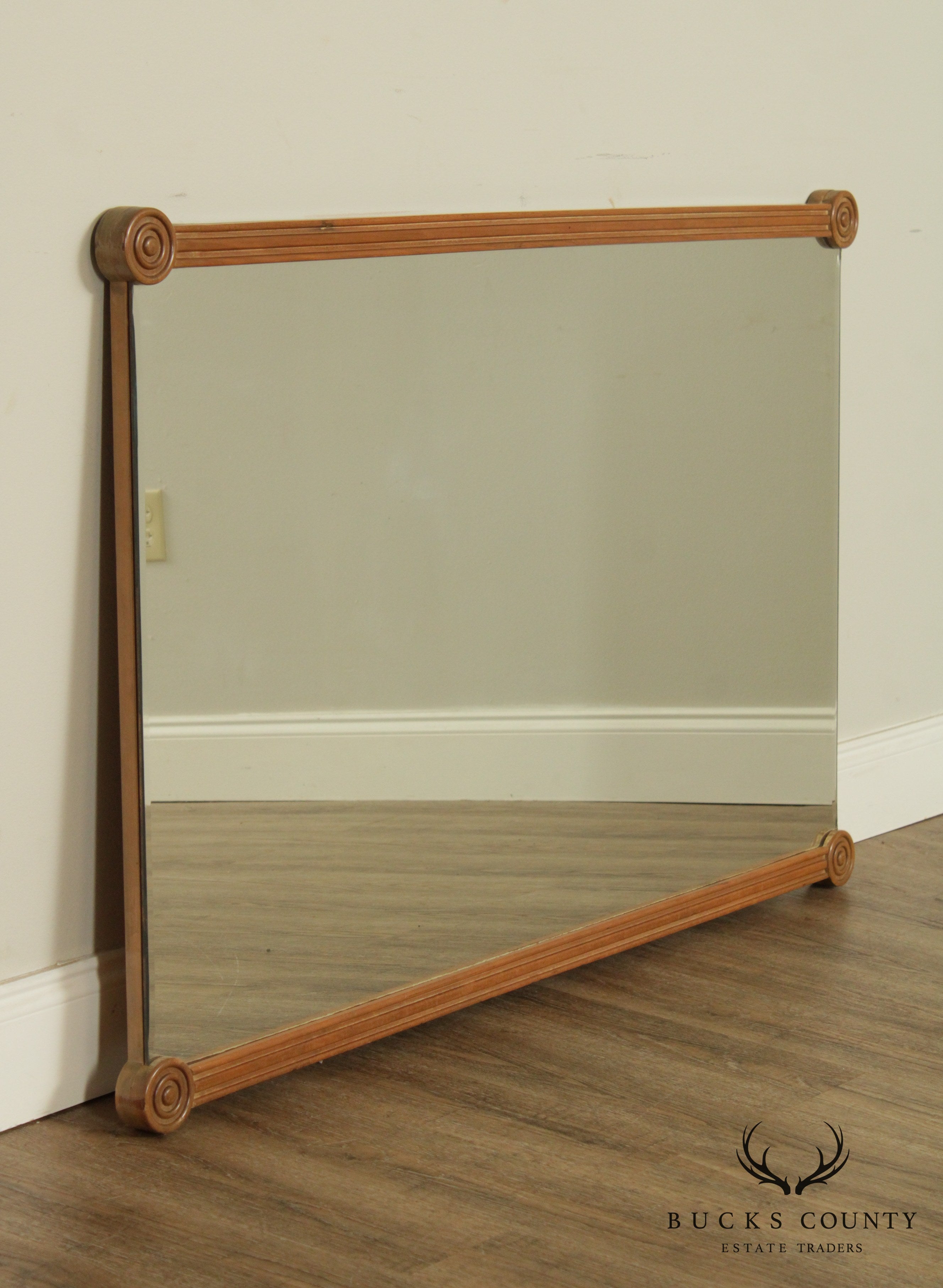 Mid Century Modern Large Walnut Frame Mirror