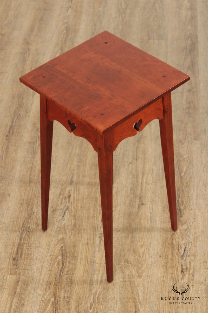 David Smith Hepplewhite Style Square Cherry Side Table